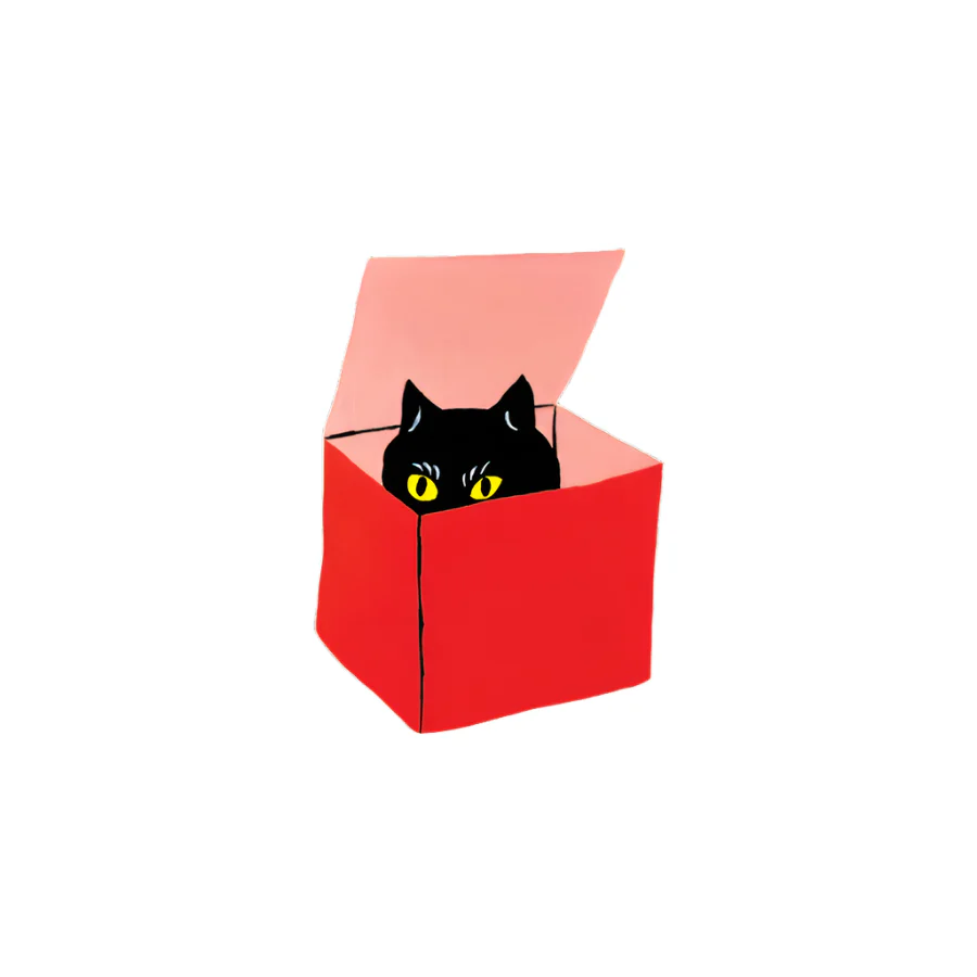 Cat in a Box Tattoo Set