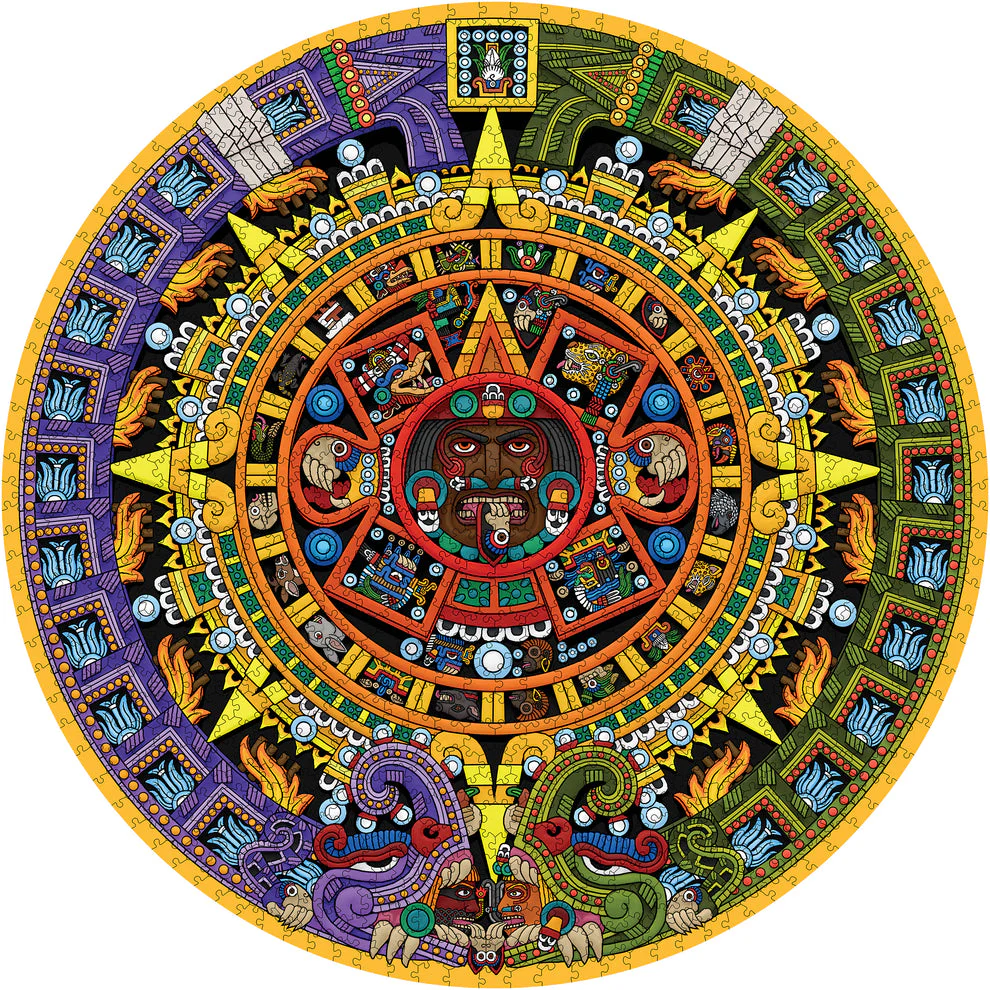 Michael Angulo: Aztec Sun Stone 1000-Piece Circular - Image 2