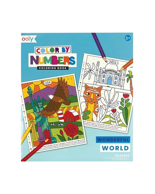 Color By Number Coloring Book -Wonderful World