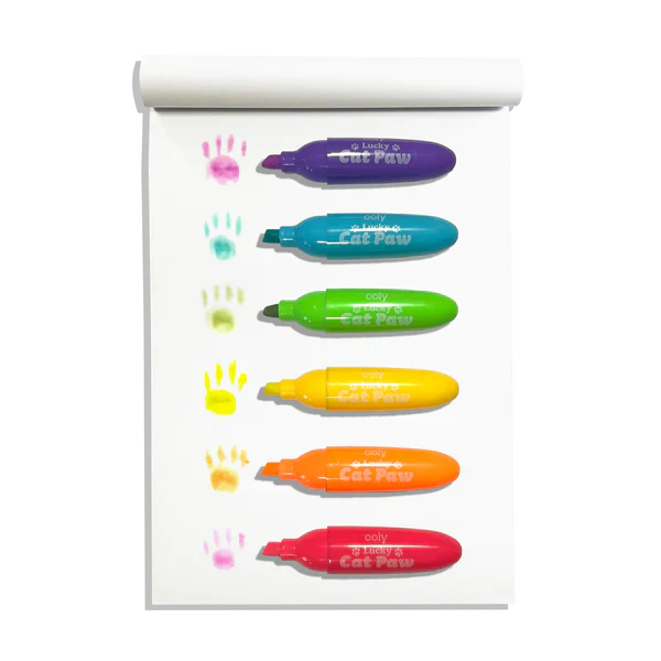 Lucky Cat Paw: Neon Highlighters (Set of 6) - Image 3