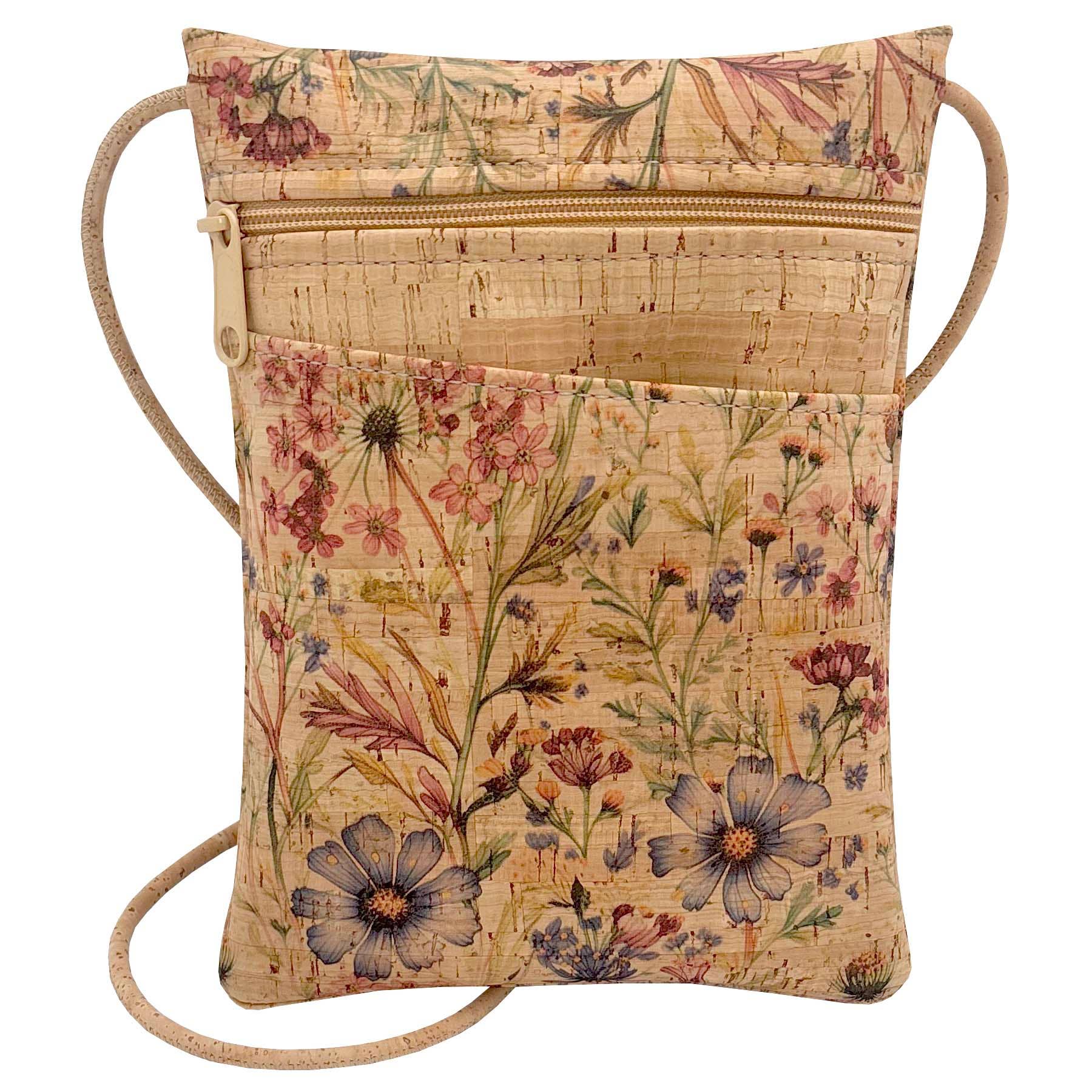 Cork Mini Crossbody Bag | Wildflower Whimsy Print