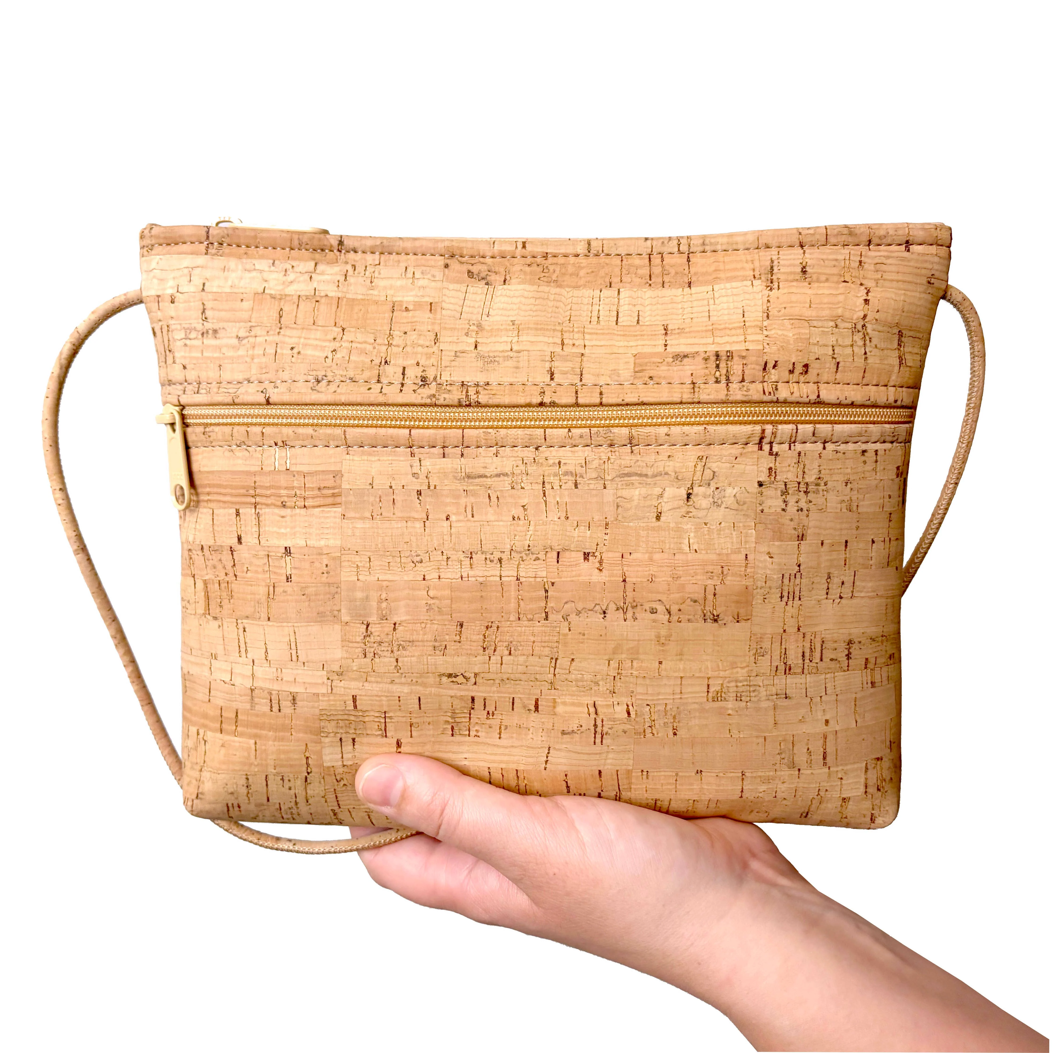 Cork Zip Top Cross Body Bag + Zip Pocket | Die Cut Mandala - Image 2