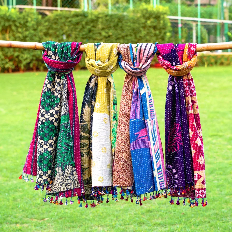 Cotton Kantha Scarves - Image 5