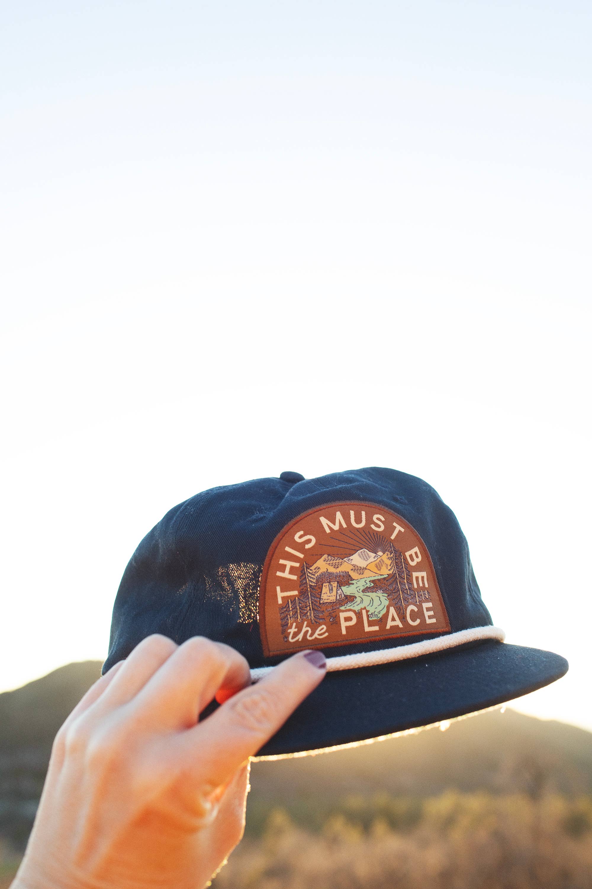Cotton Snapback Rope Hat | This Must Be the Place: Mountains - Image 3