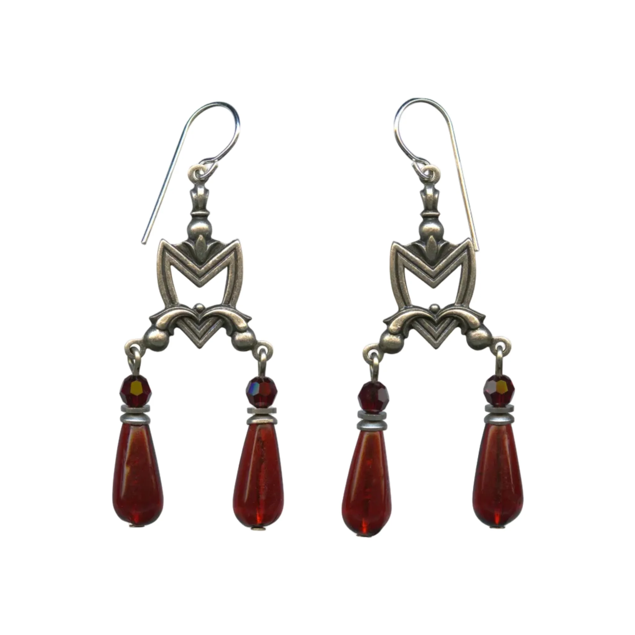 Crystal Balance Glass Earrings - Image 2