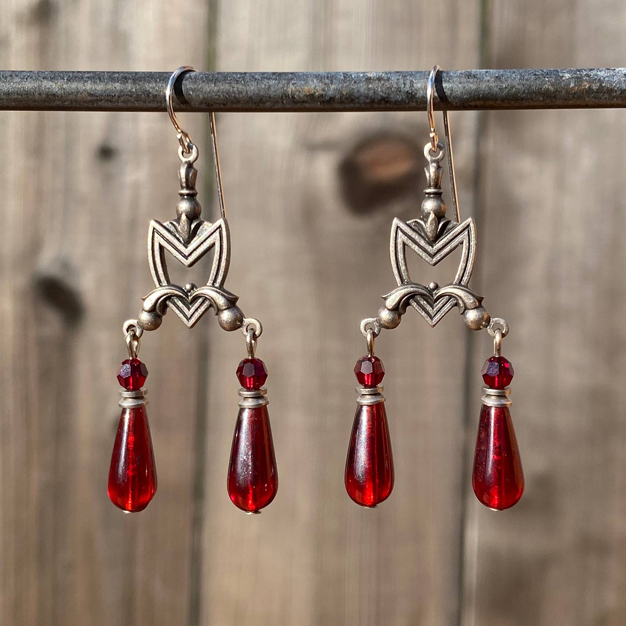 Crystal Balance Glass Earrings - Image 3