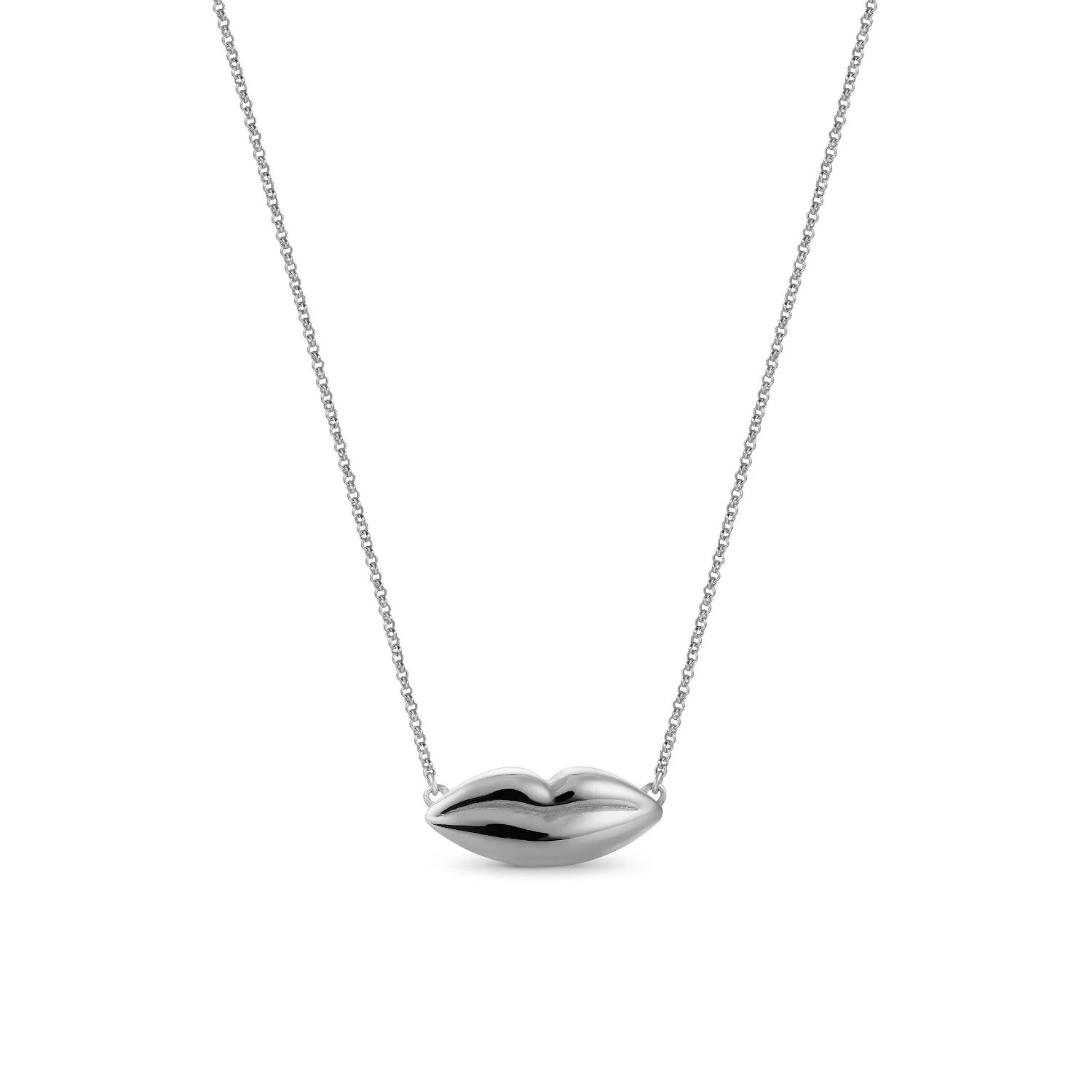 Dali Lip Silver Necklace