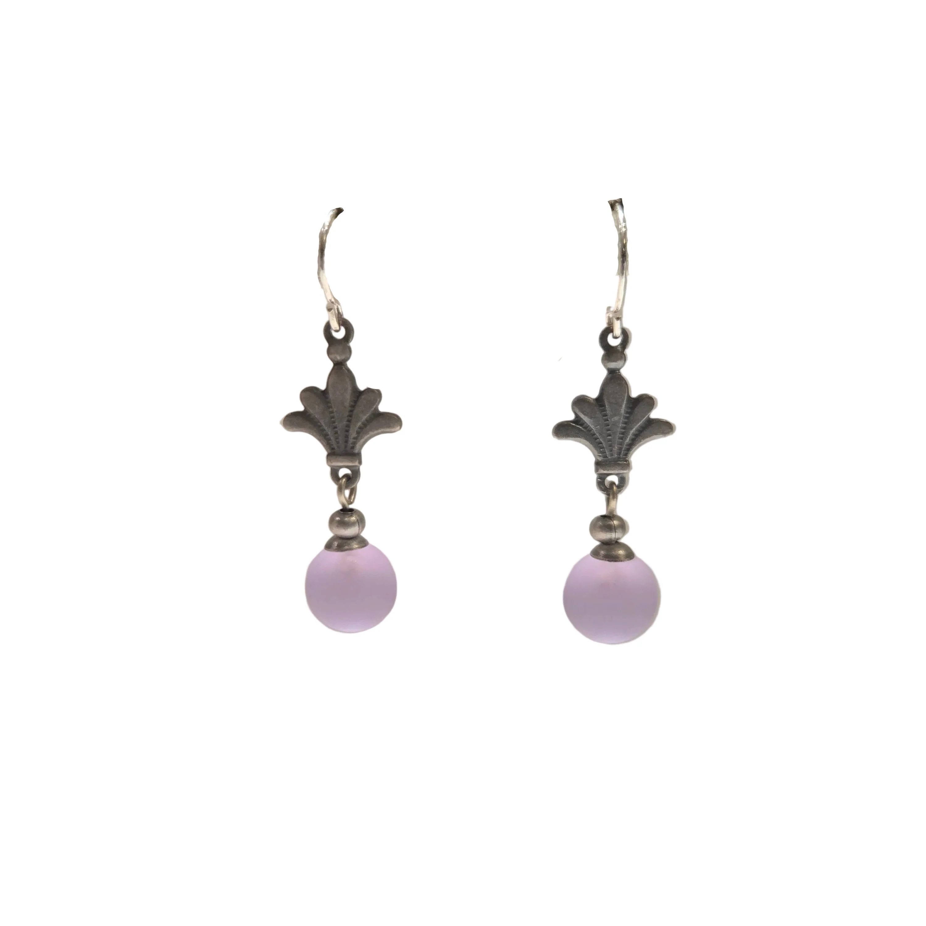 Deco Dot Glass Drop Earrings