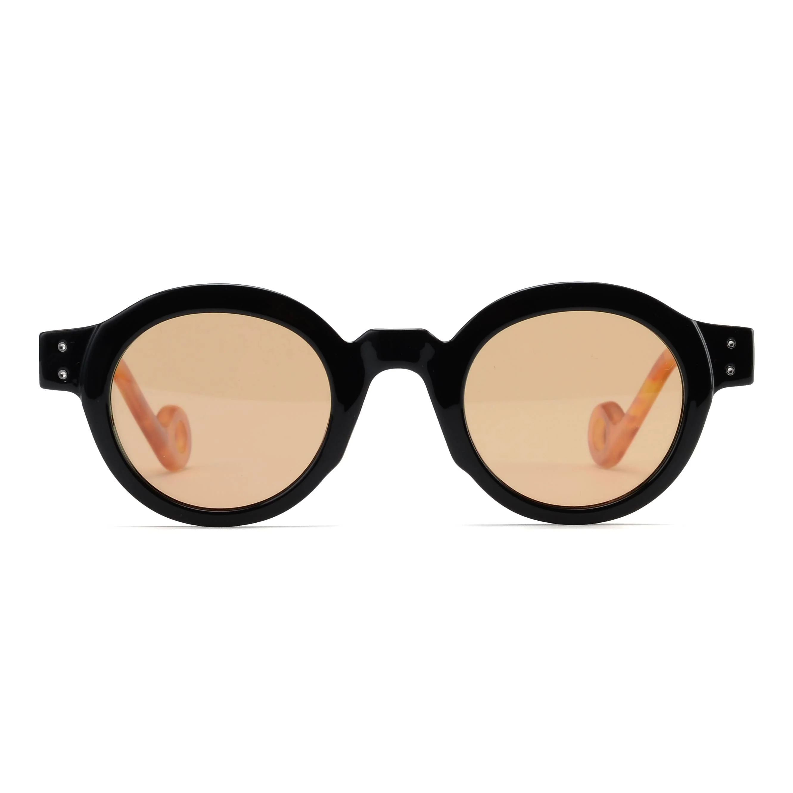 DEVAN | Black | Tortoise Temples | Light Brown Lens - Image 2