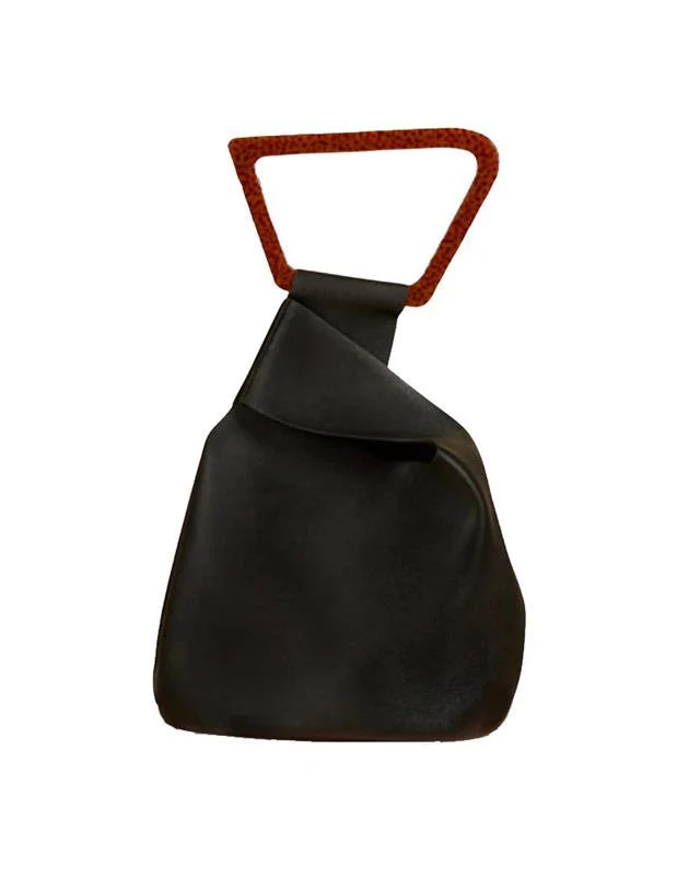 Diagonal Triangle Handle Handbag