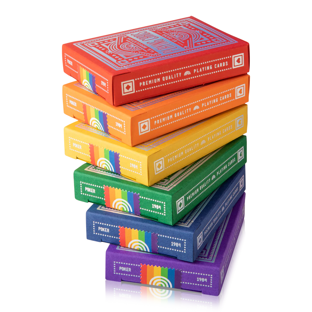 DKNG Rainbow Wheels Playing Cards