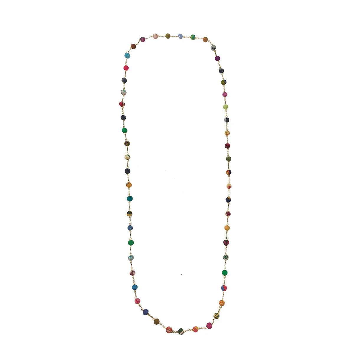 Dotted Kantha Long Necklace - Image 2