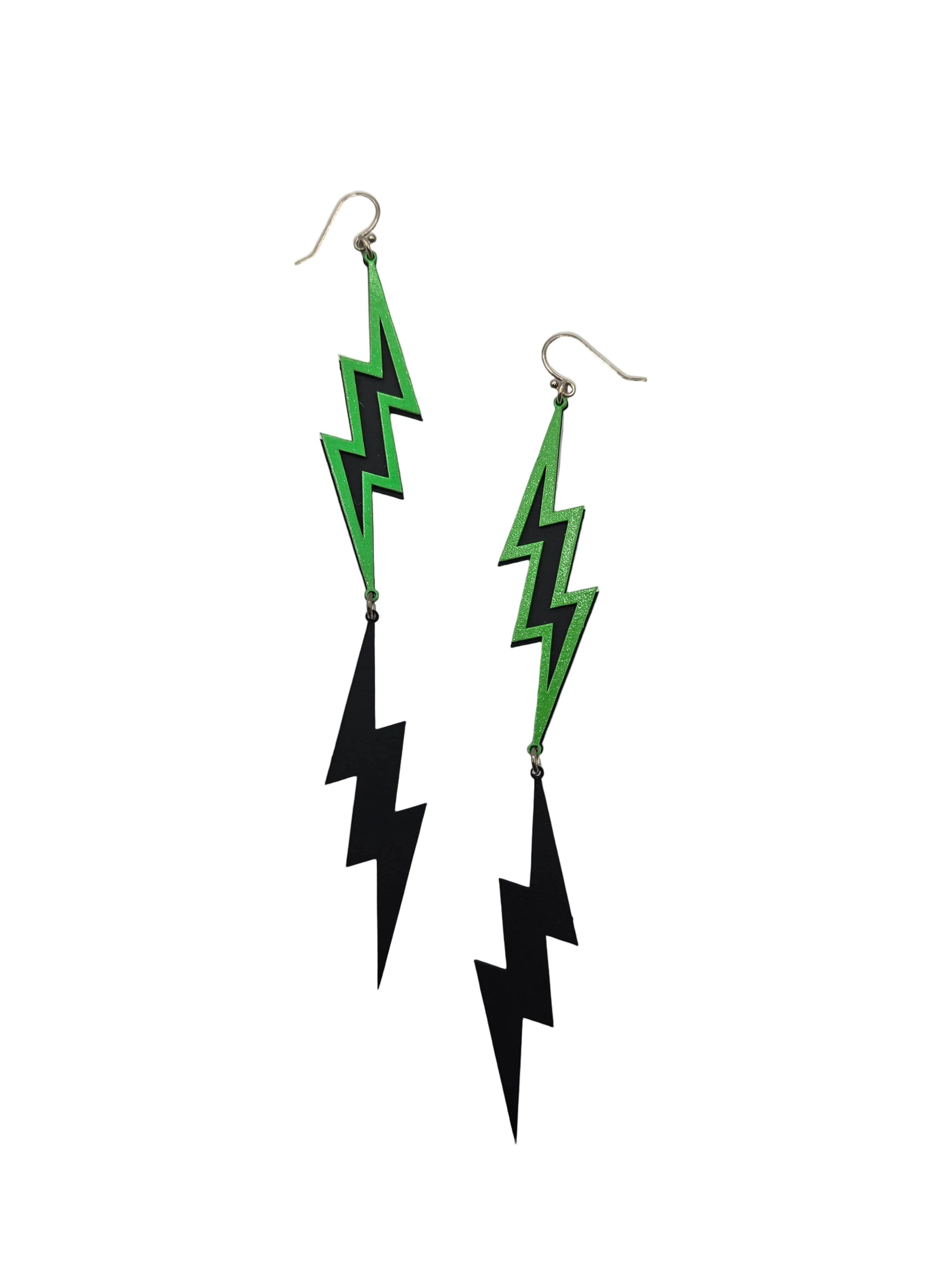 Double Lightning Bolt Earrings - Image 2