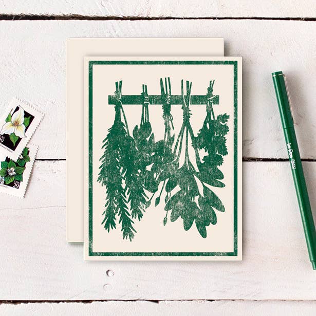 Drying Herbs Letterpress Card - Image 2