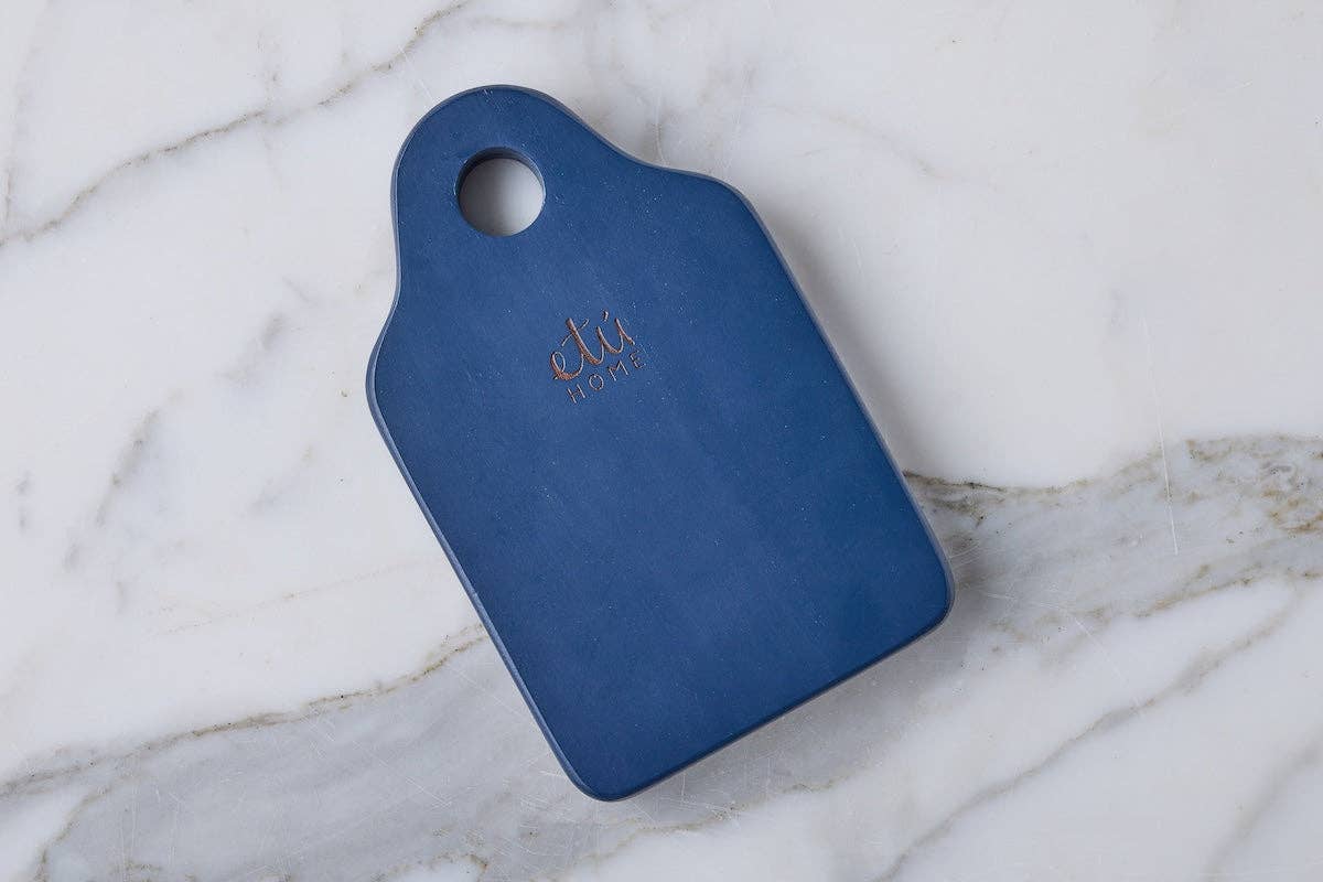 Small Dutch Cheese Board with Spreader - Navy Blue - Image 3