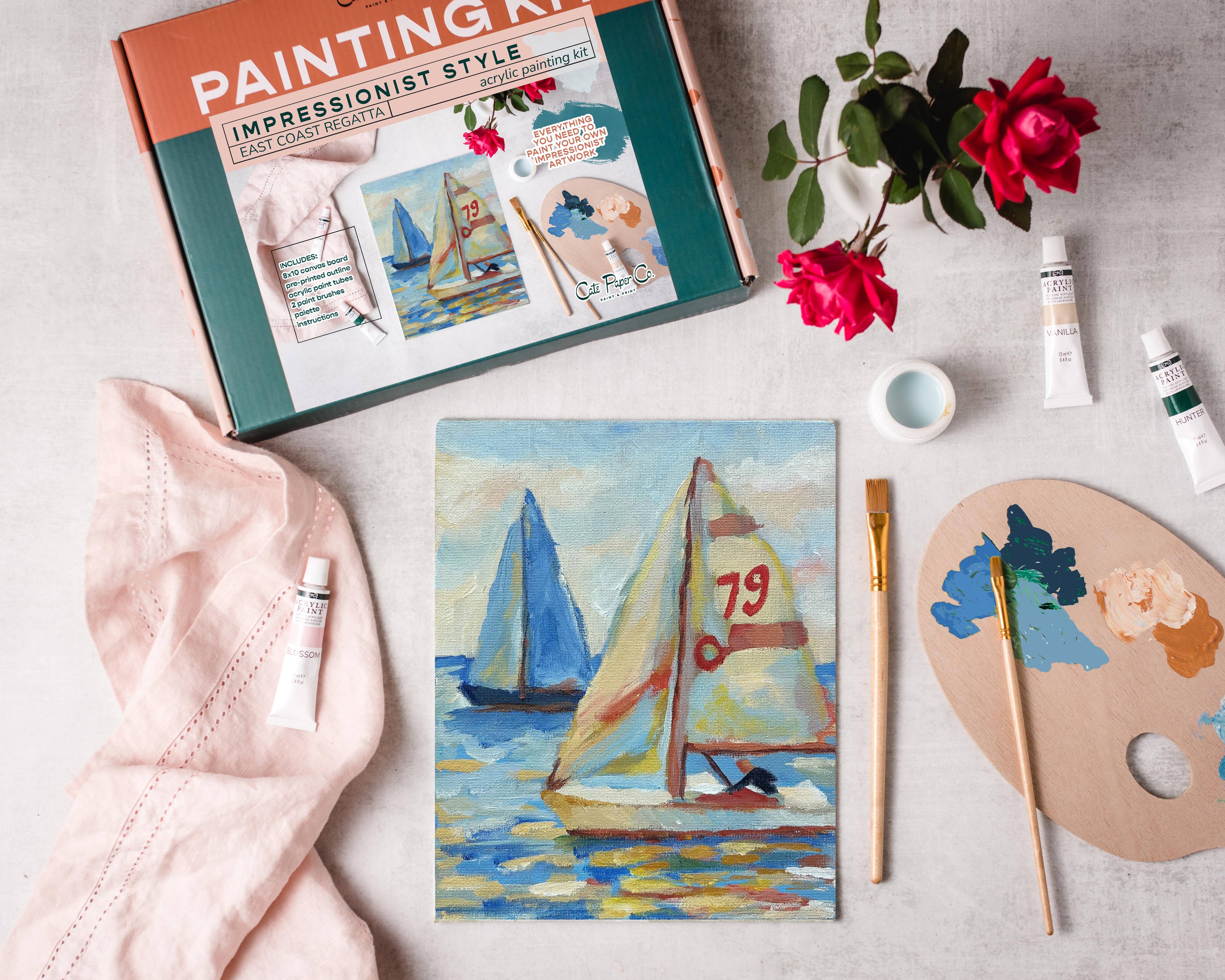 East Coast Regatta painting kit, impressionist painting kit - Image 2