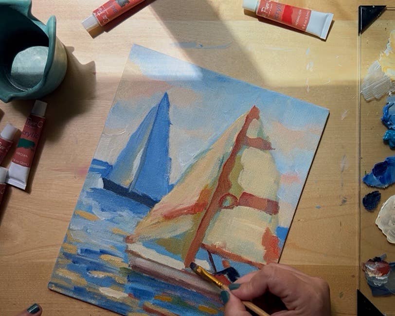 East Coast Regatta painting kit, impressionist painting kit - Image 6