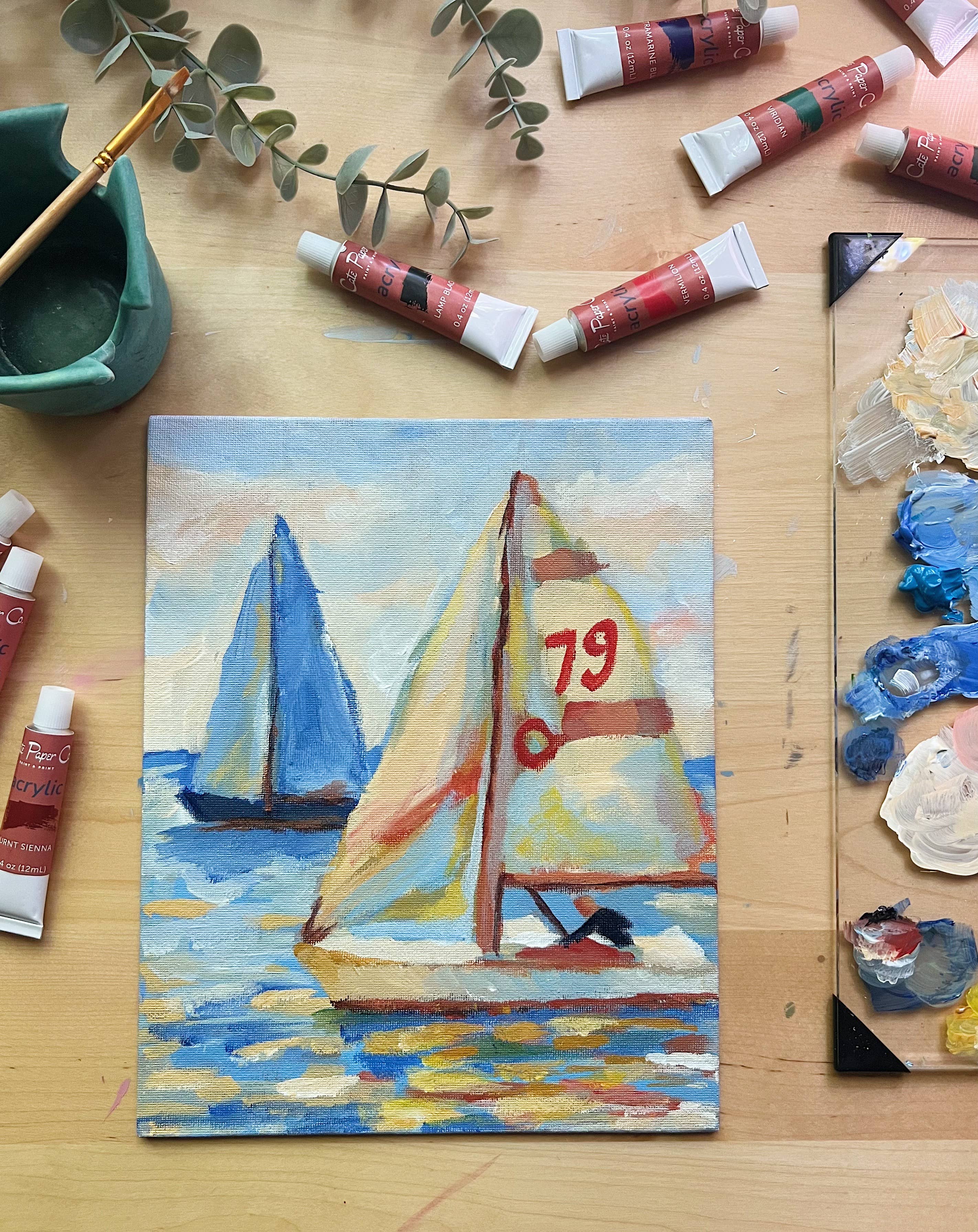 East Coast Regatta painting kit, impressionist painting kit - Image 7