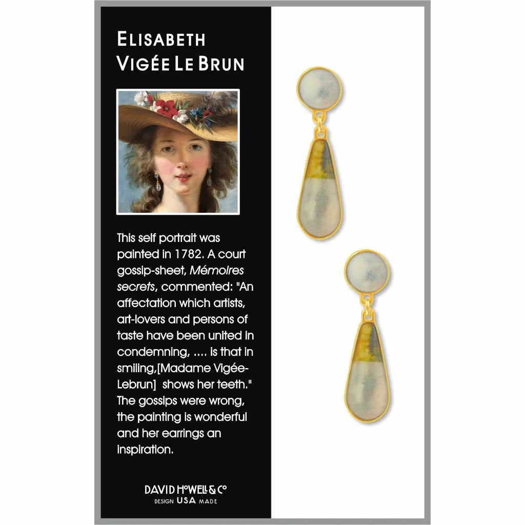 Elisabeth Vigee Le Brun Pearl Drop Earrings