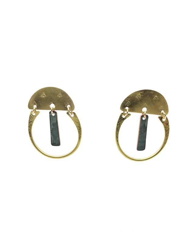 Petite Anete Copper Stud Earrings