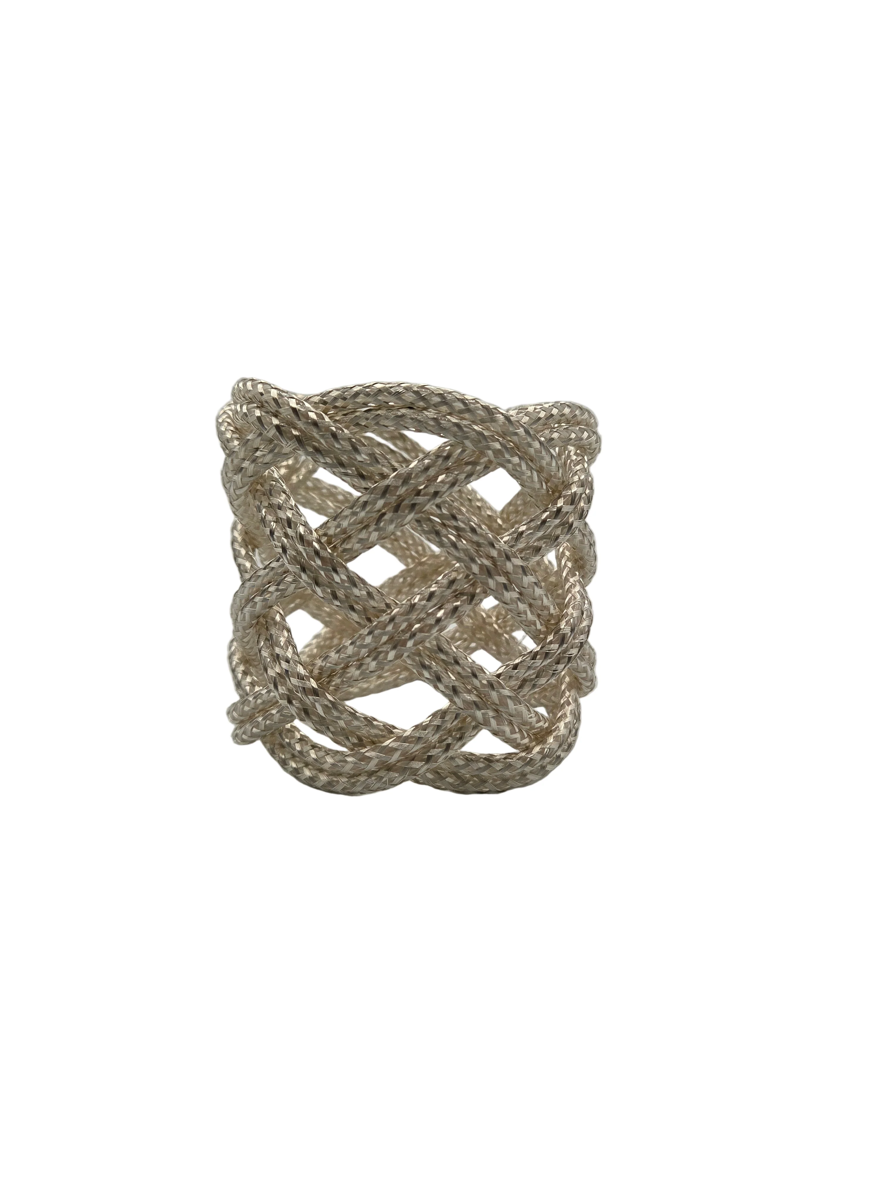 White Rhodium Turbanate Acciaio Bracelet