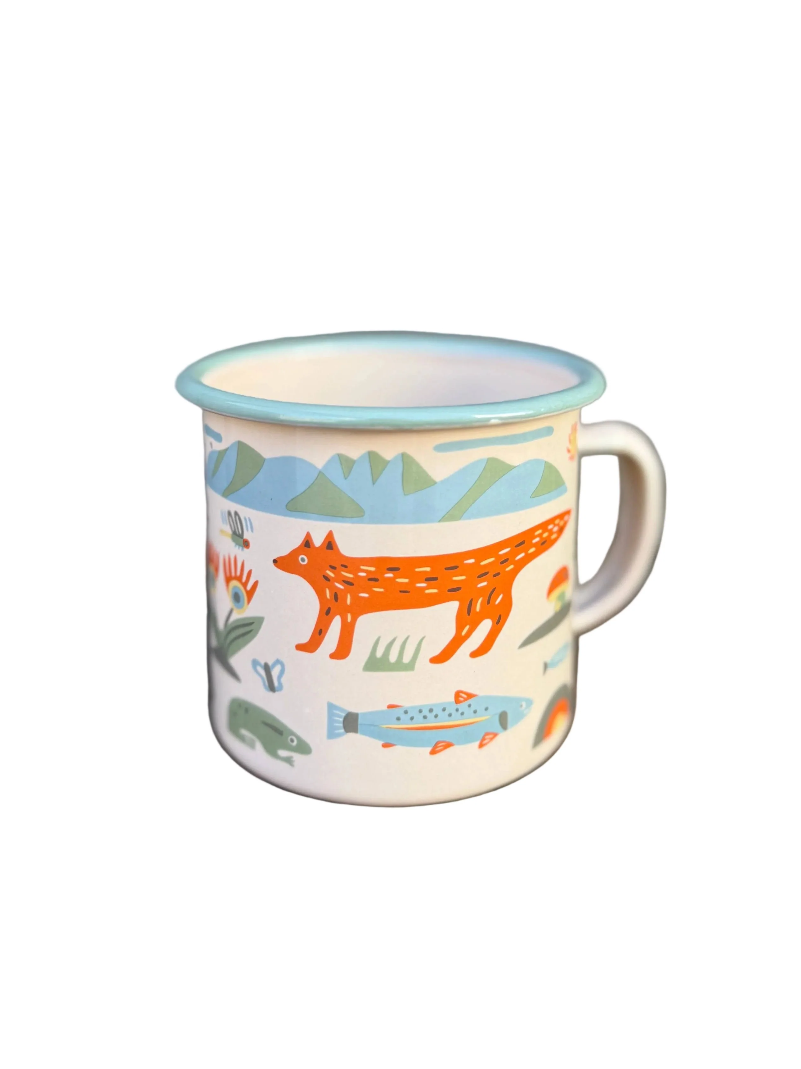 Mountain Stream Enamel Coffee Mug