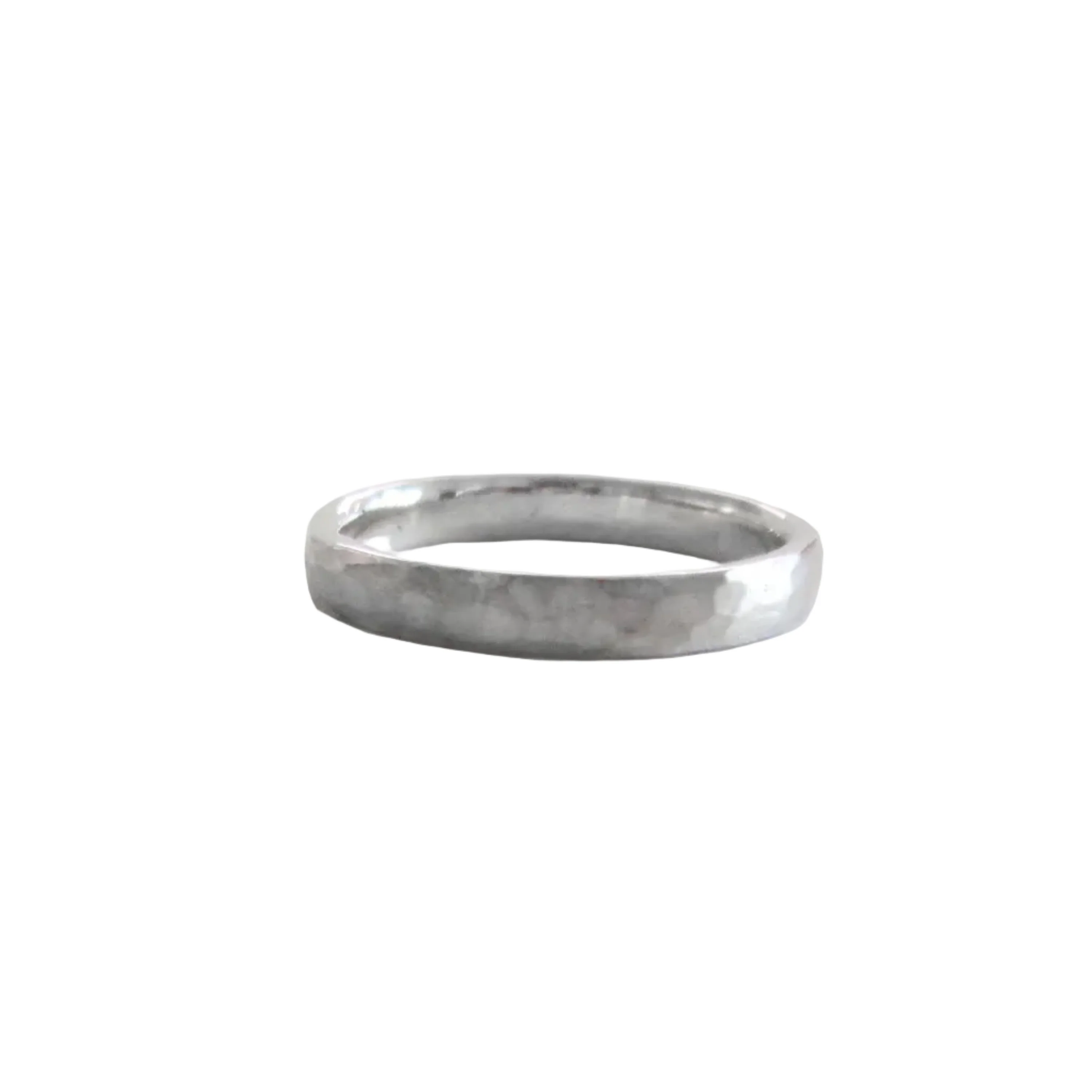 Faceted Silver 2mm Ring
