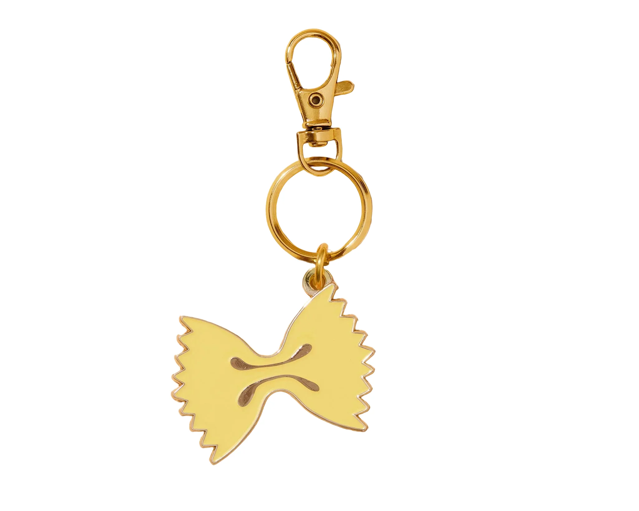 Farfalle Bowtie Pasta Enamel Food Keychain & Bagcharm