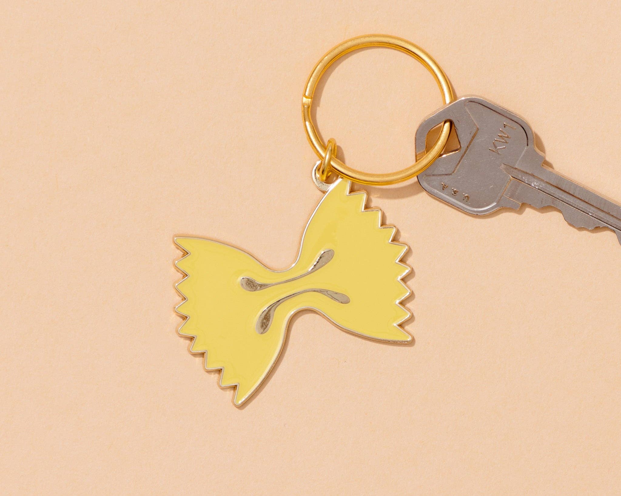 Farfalle Bowtie Pasta Enamel Food Keychain & Bagcharm - Image 3