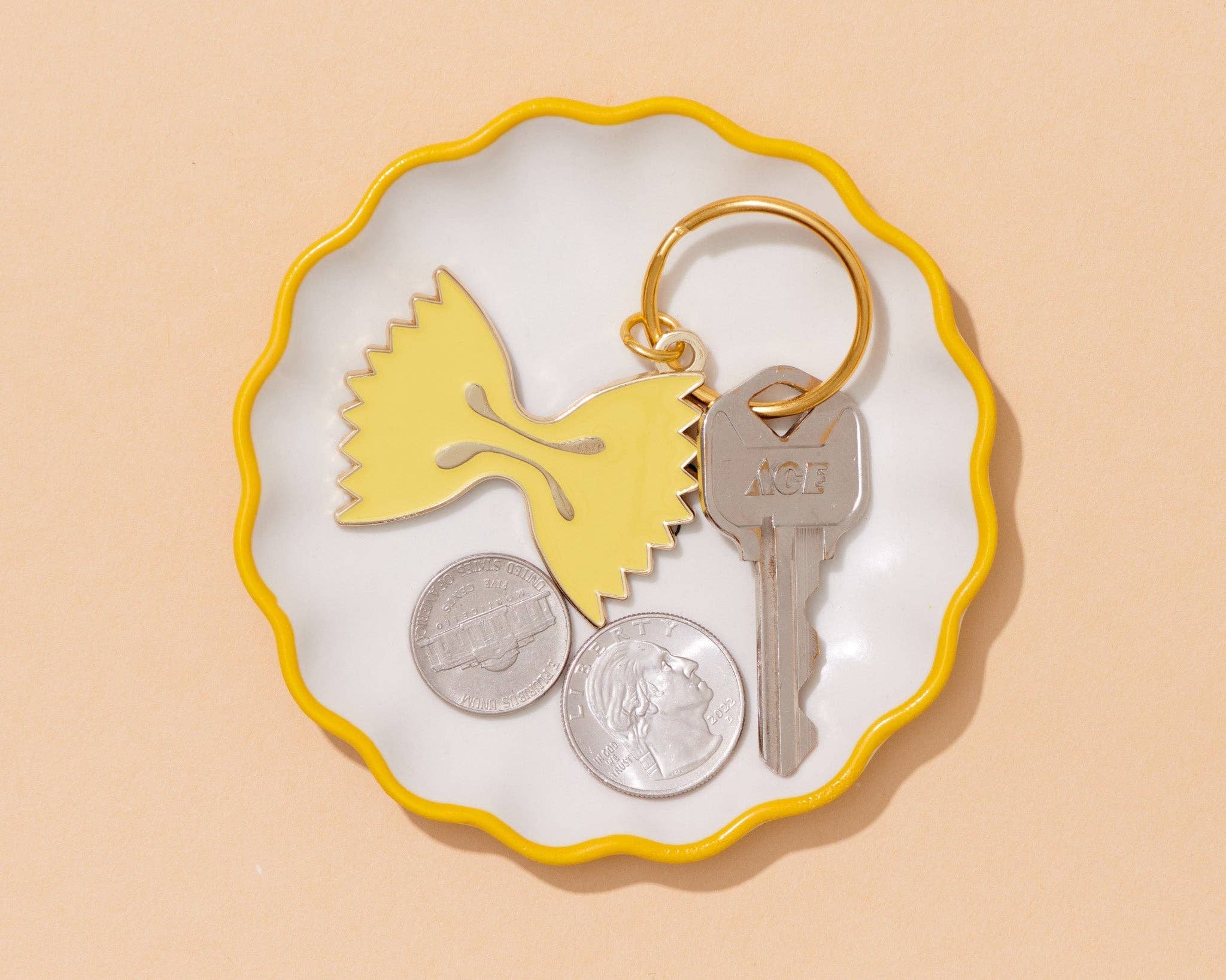 Farfalle Bowtie Pasta Enamel Food Keychain & Bagcharm - Image 4