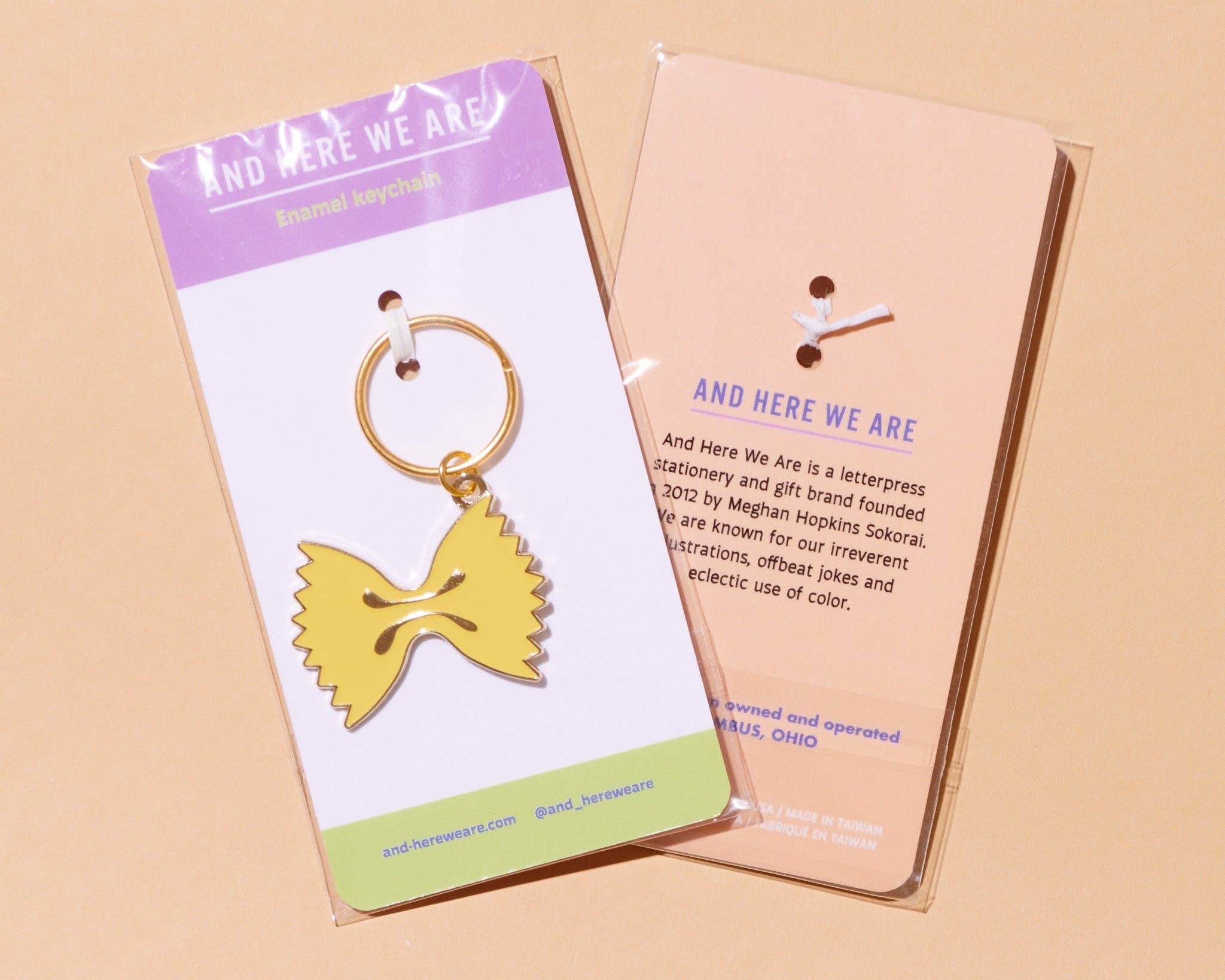 Farfalle Bowtie Pasta Enamel Food Keychain & Bagcharm - Image 5