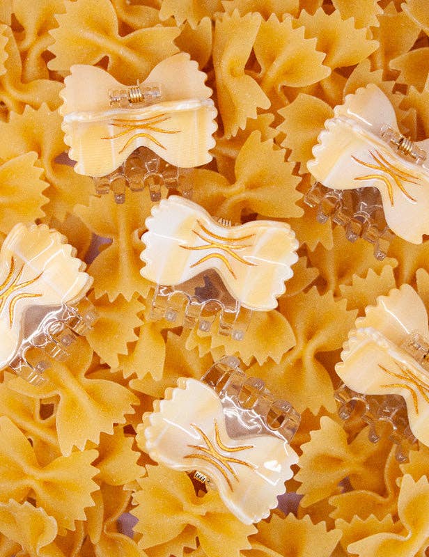 Farfalle Italian Pasta Mini Hair Claw Clip - Image 2