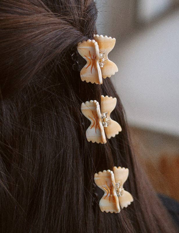 Farfalle Italian Pasta Mini Hair Claw Clip - Image 5