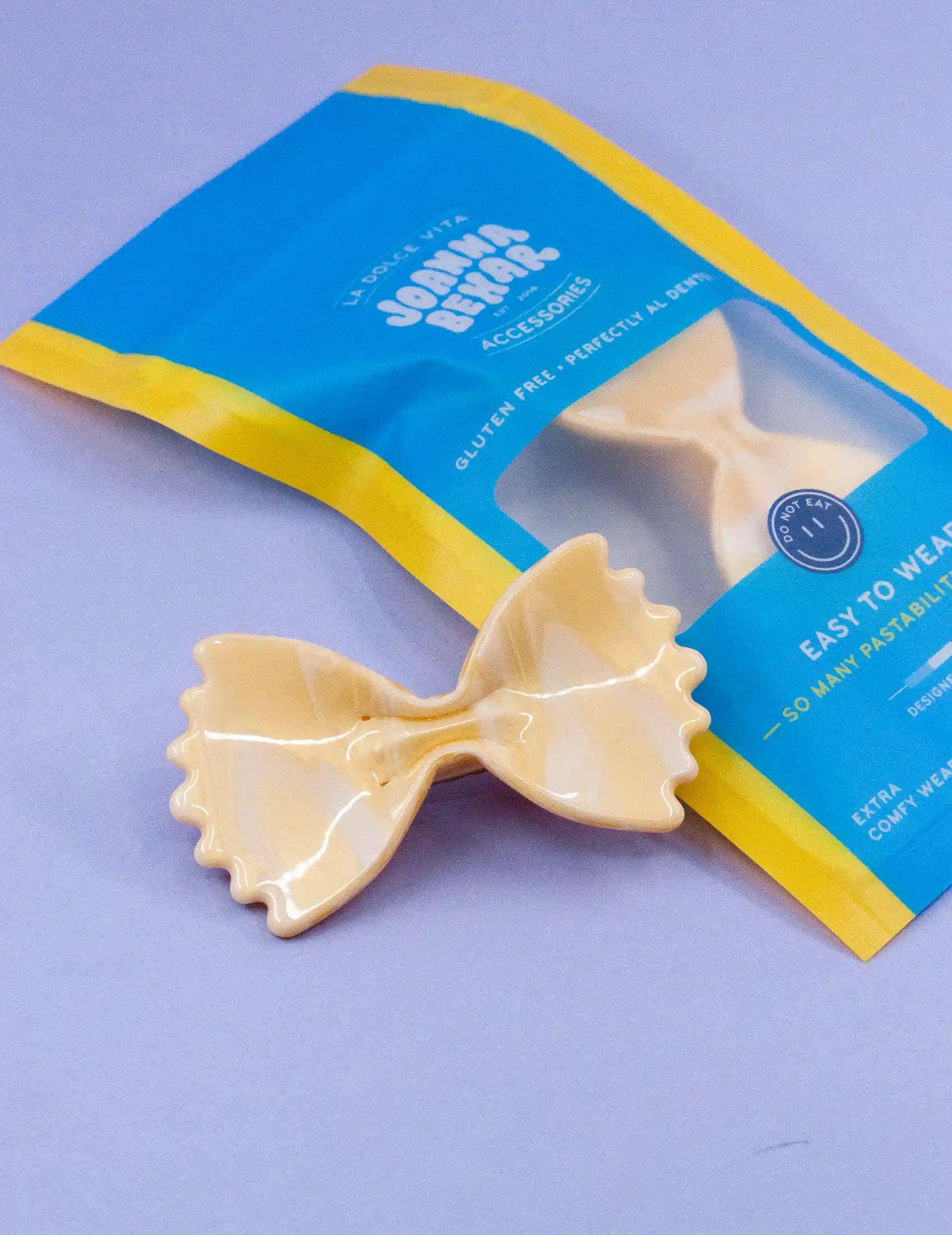 Farfalle Pasta Italian Bow Tie Alligator Hair Clip - Image 2