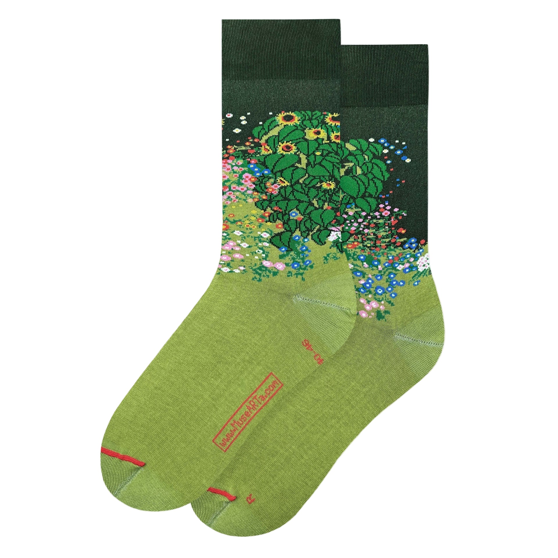 Farm Garden with Sunflowers Gustav Klimt Socks