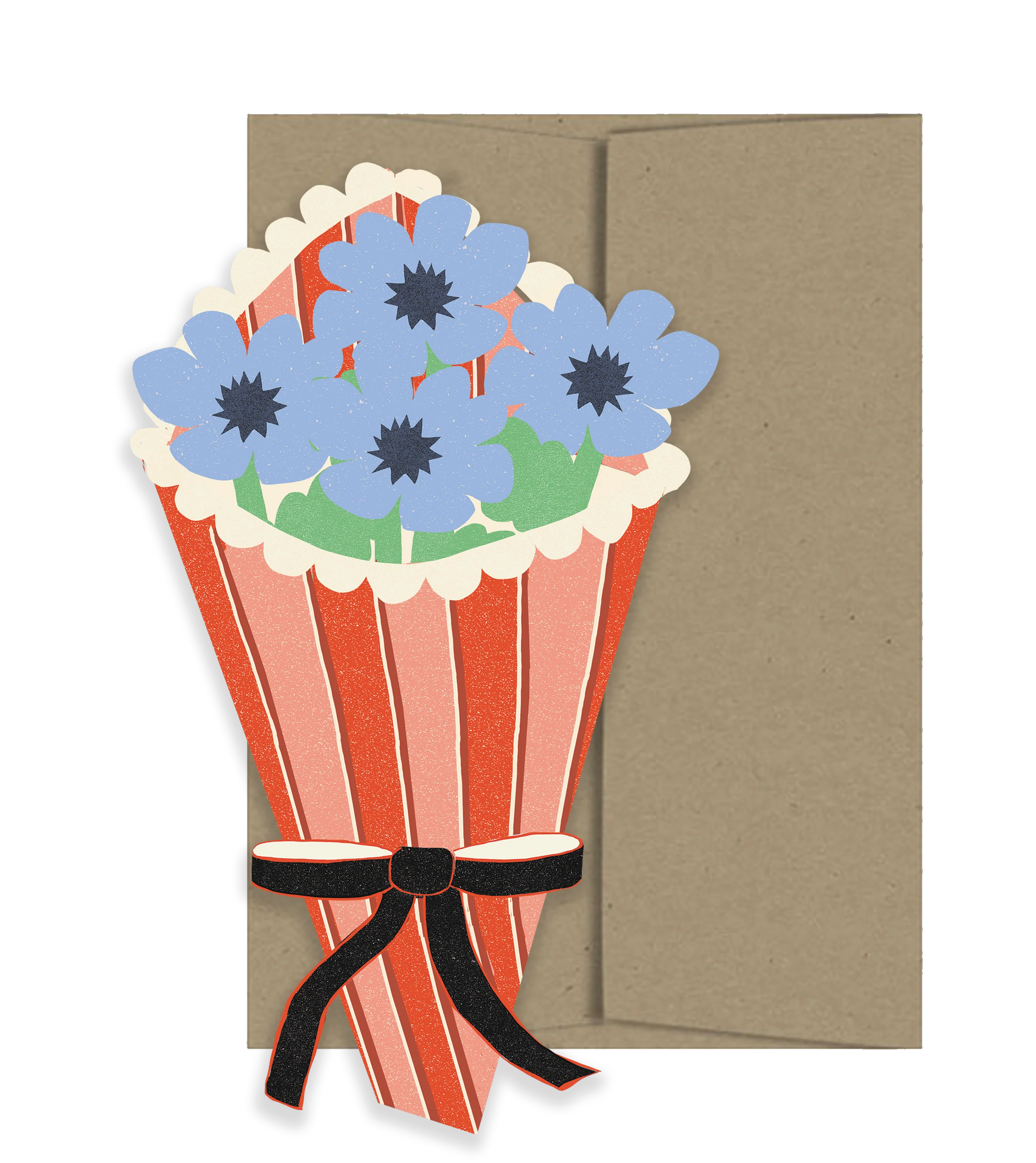 Flower Bouquet Amour Collection - Die Cut Card