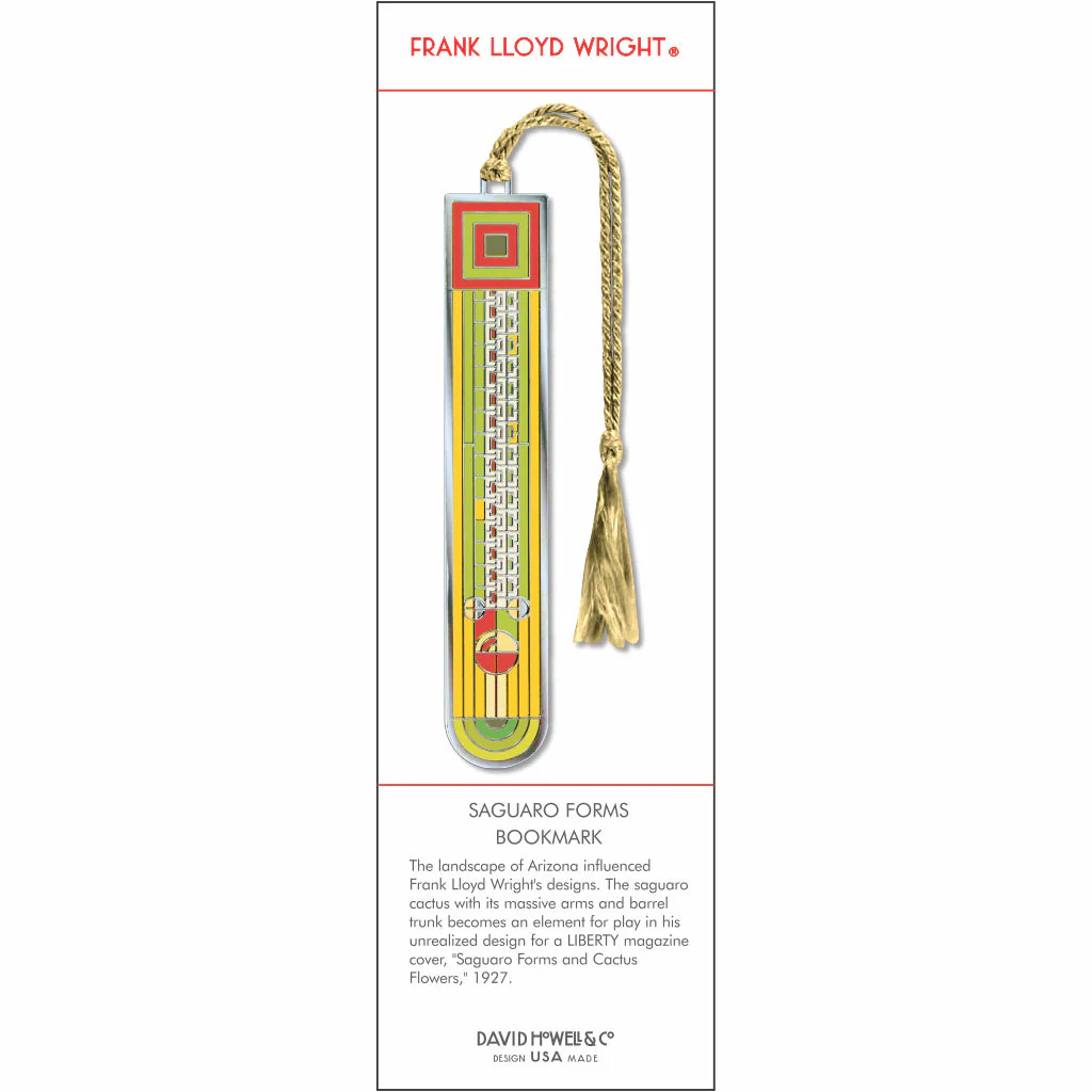 FLW Saguaro Forms Metal Bookmark - Image 2