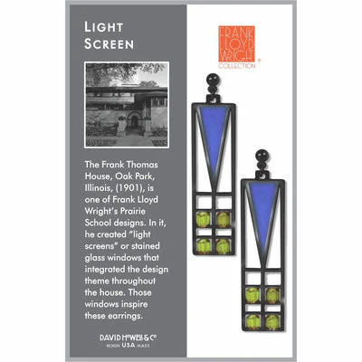 Frank Lloyd Wright Light Screen Earrings - Image 2