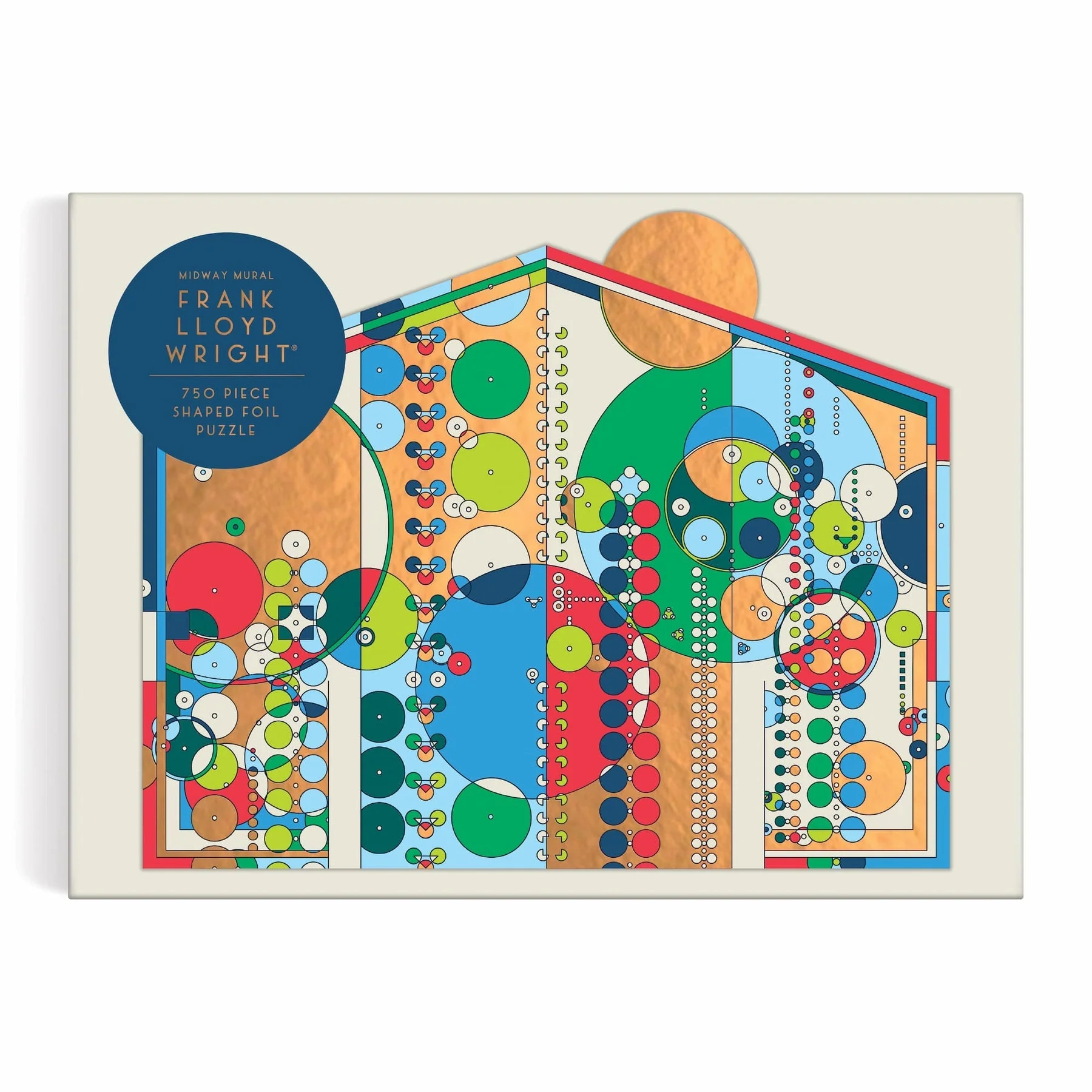 Frank Lloyd Wright Midway Mural 750 Piece Shaped Foil Puzzle - Image 2