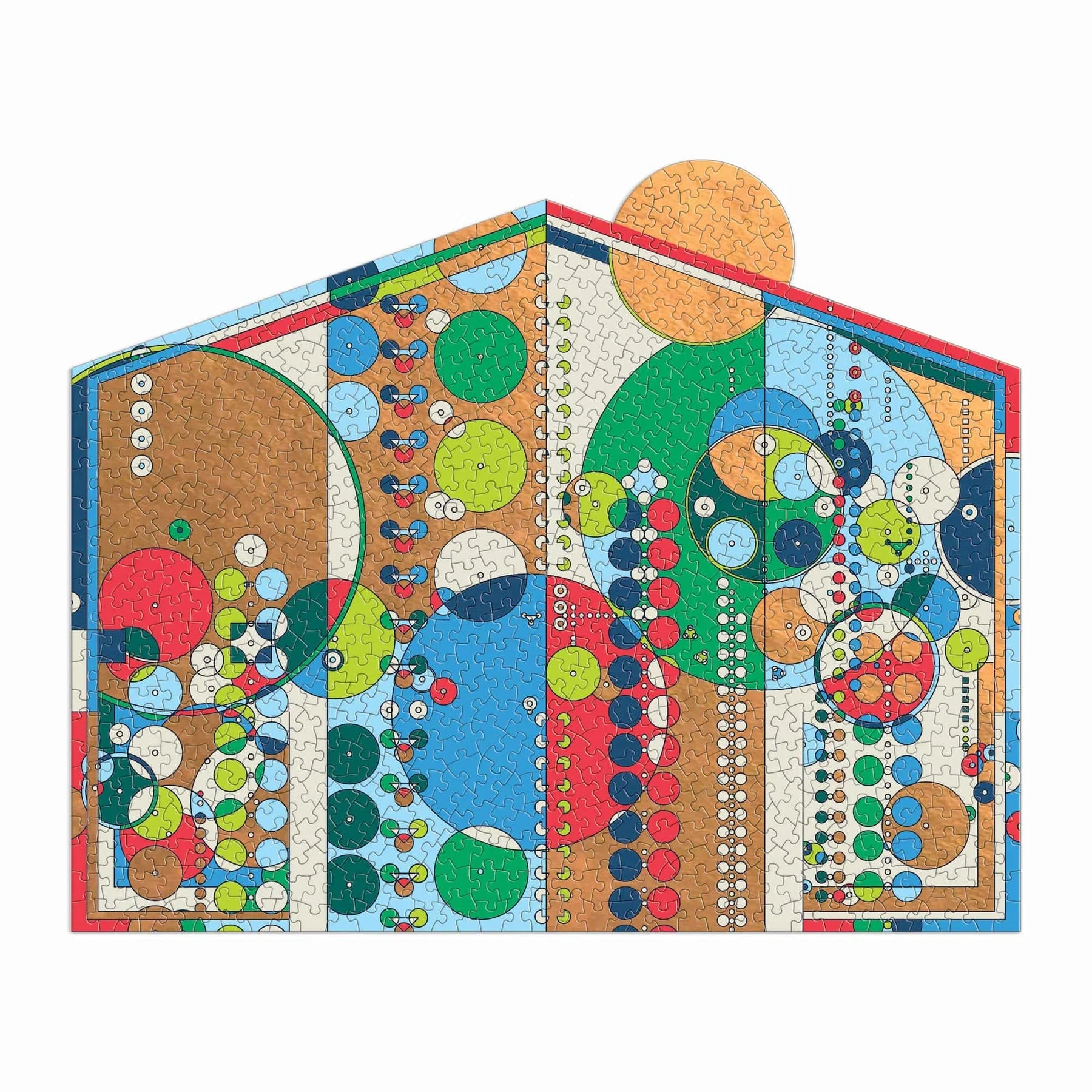 Frank Lloyd Wright Midway Mural 750 Piece Shaped Foil Puzzle - Image 3