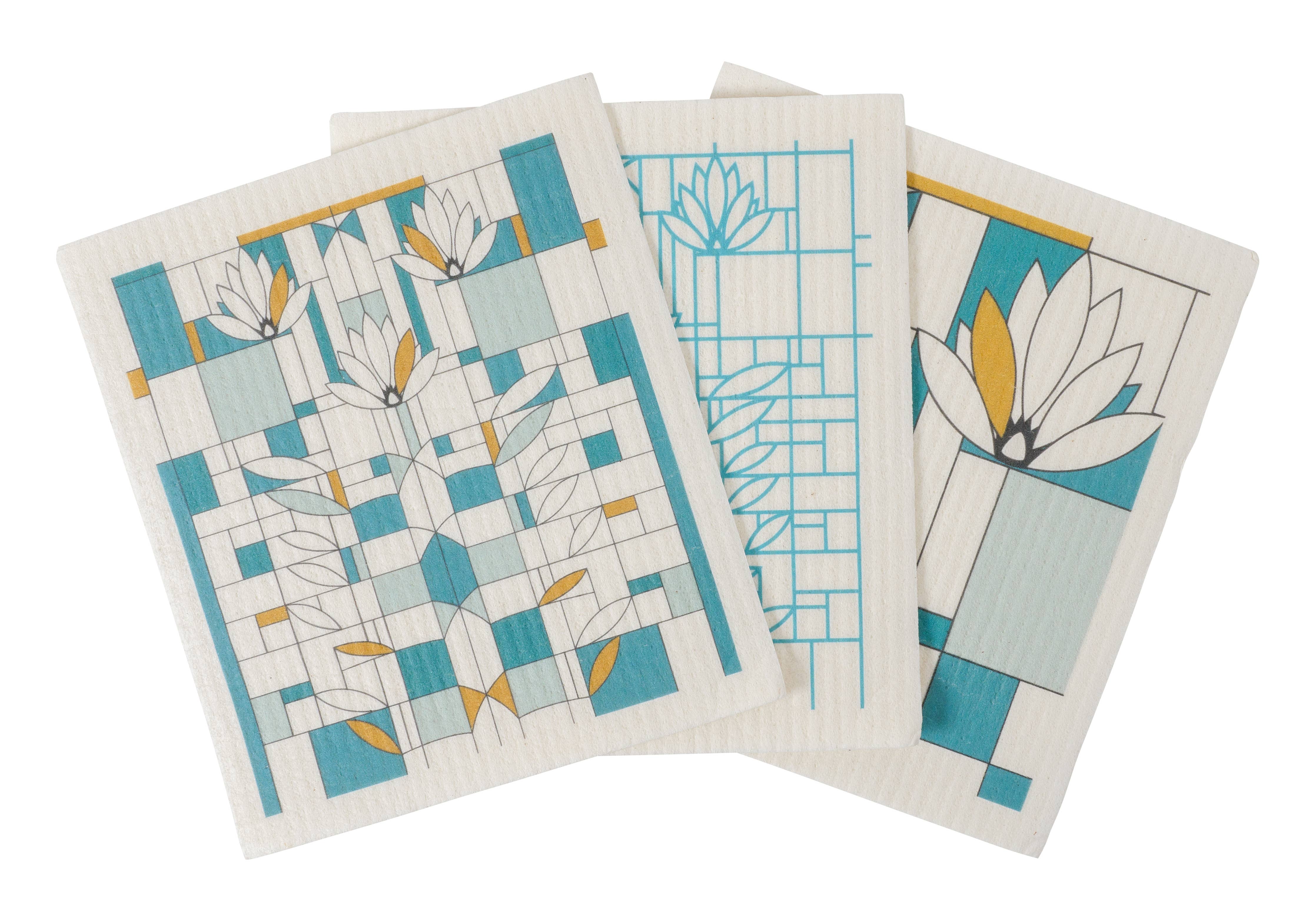 Frank Lloyd Wright Reusable Swedish Dish Cloths-Set Of 3 - Image 3