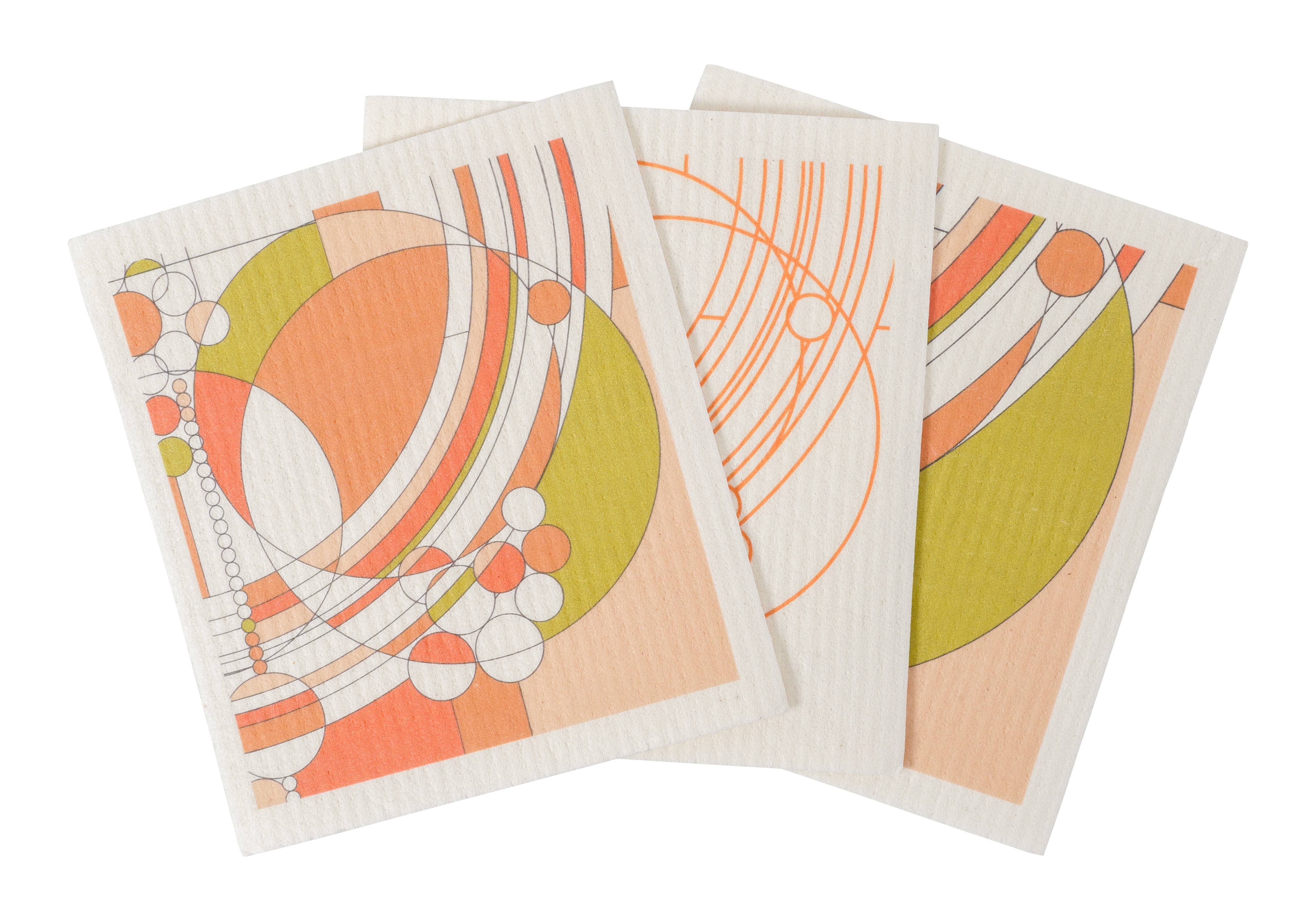 Frank Lloyd Wright Reusable Swedish Dish Cloths-Set Of 3 - Image 4