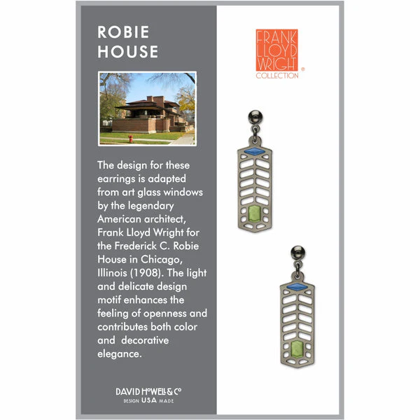 Frank Lloyd Wright Robie House Earrings - Image 2