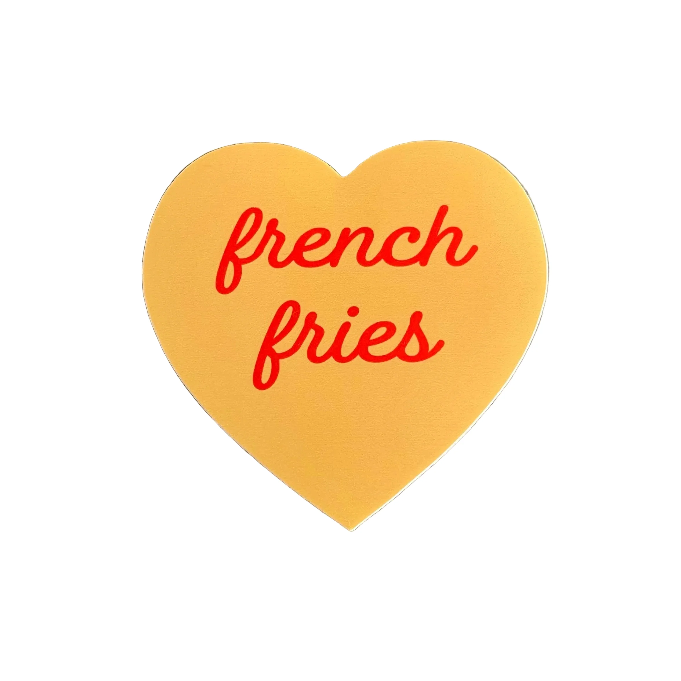 French Fries Heart Sticker