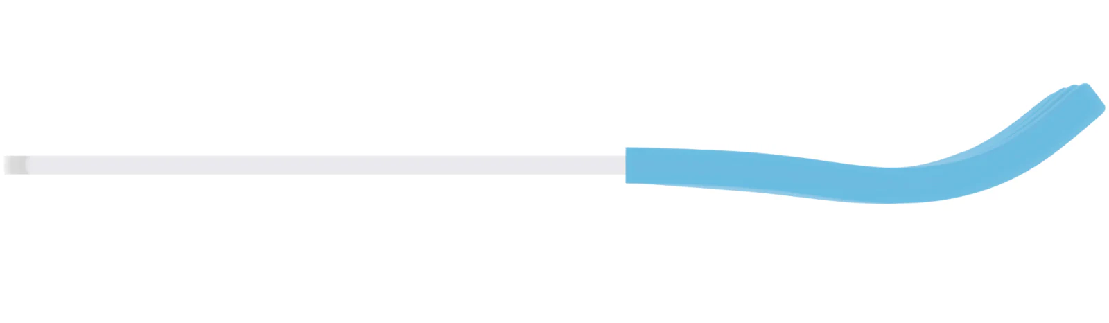 Frosted Acrylic Fork, Light Blue Silicone Sleeve - Image 3