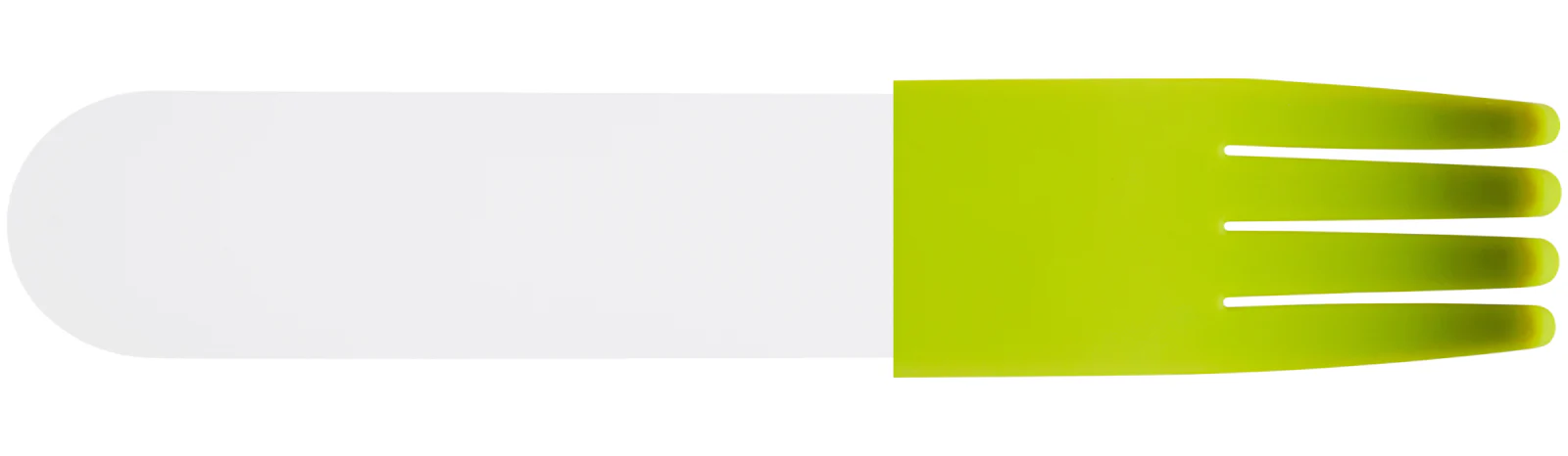 Frosted Acrylic Fork, Light Green Silicone Sleeve