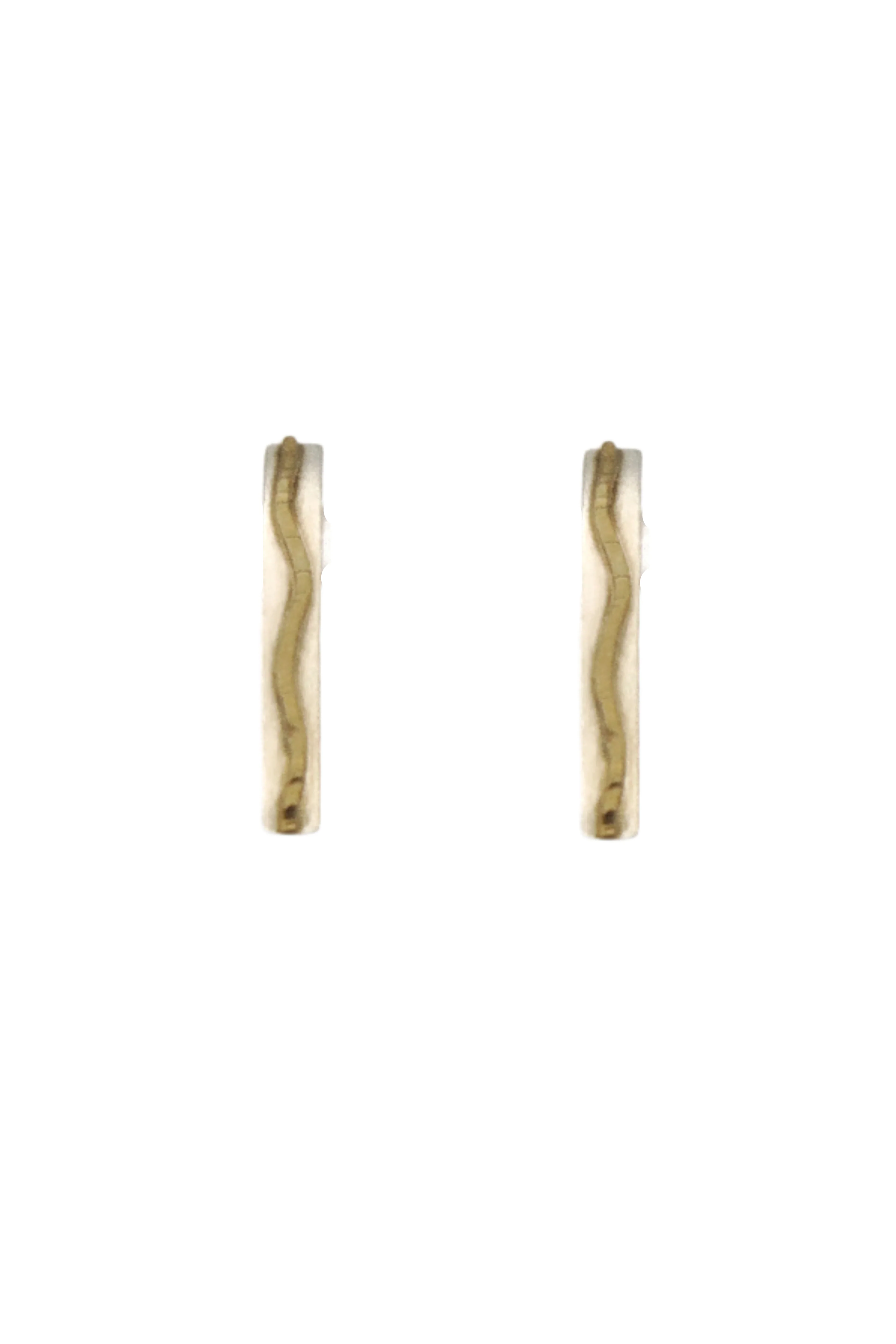 Frosted Sterling & 14K Gold Overlay Earrings