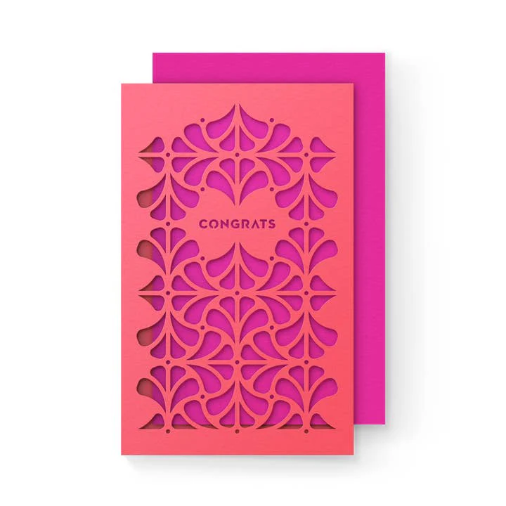 Fuschia Garden Layered Card (mini)