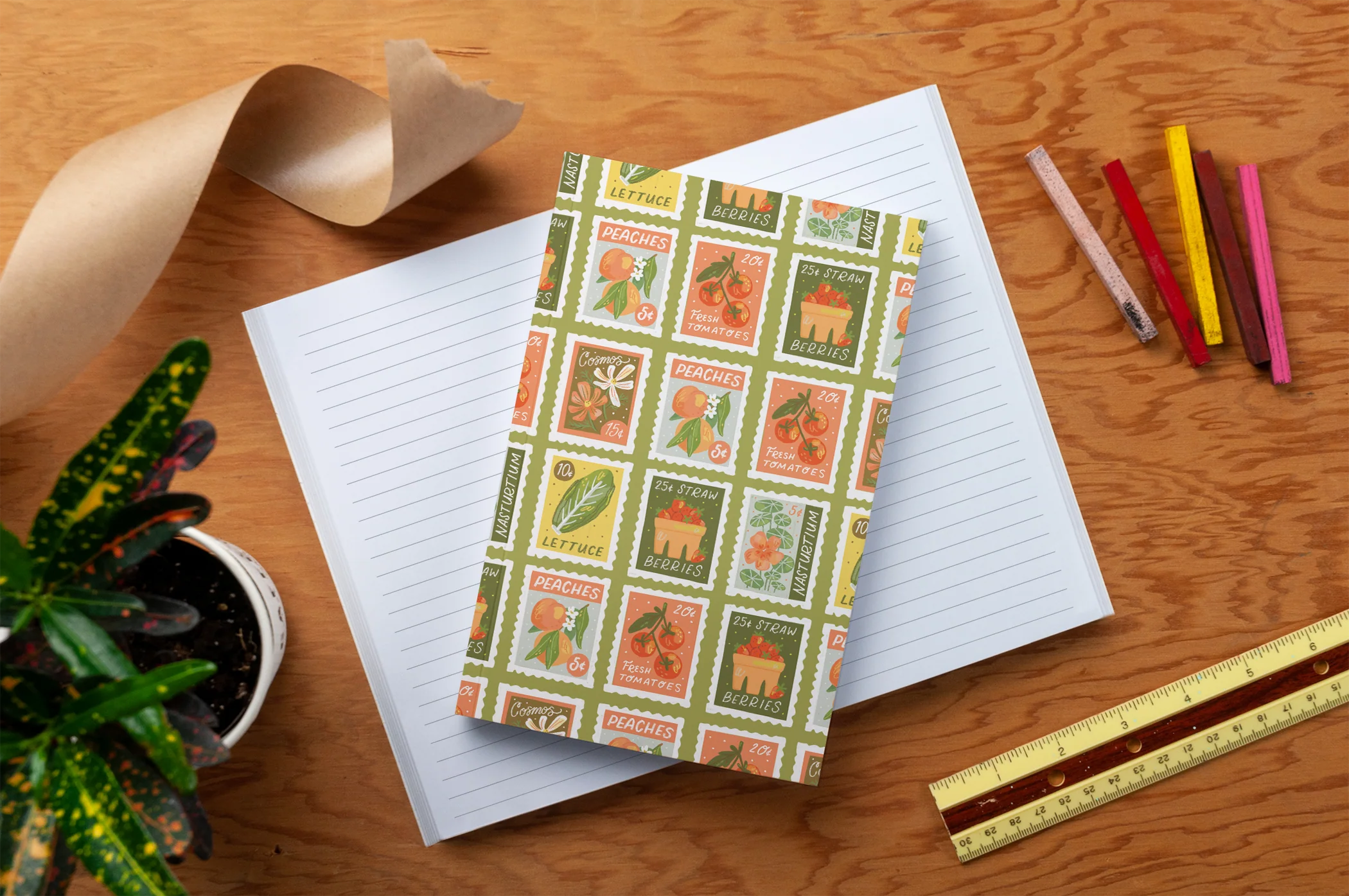 Garden Stamps Classic Layflat Notebook - Image 3