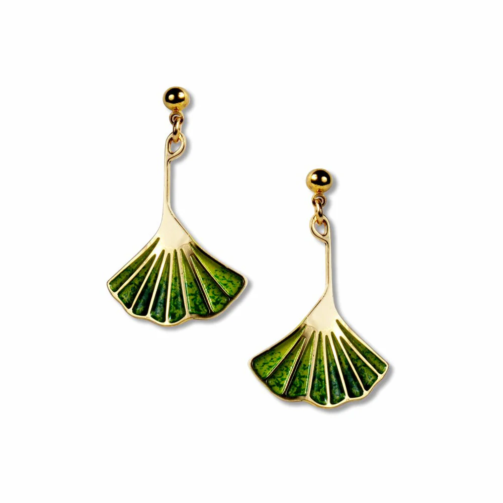 Ginkgo Leaf Earrings